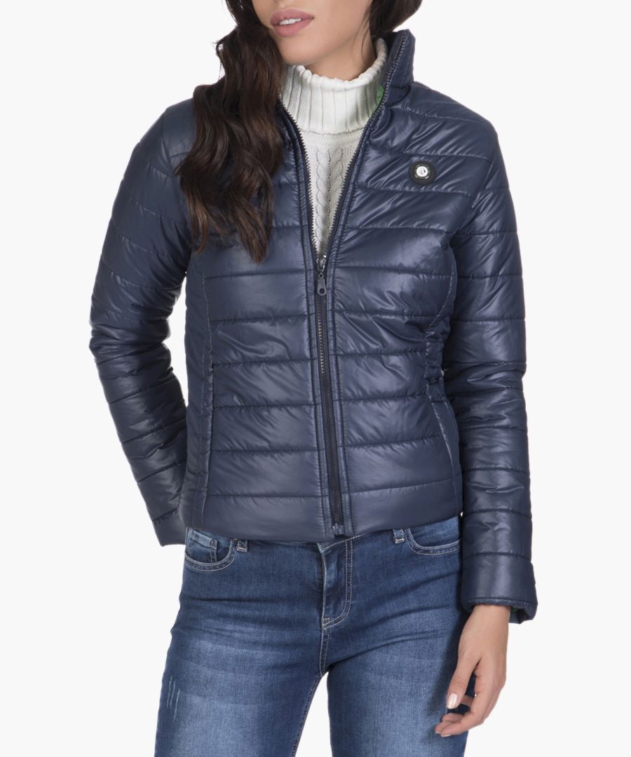 Navy blue quilted jacket