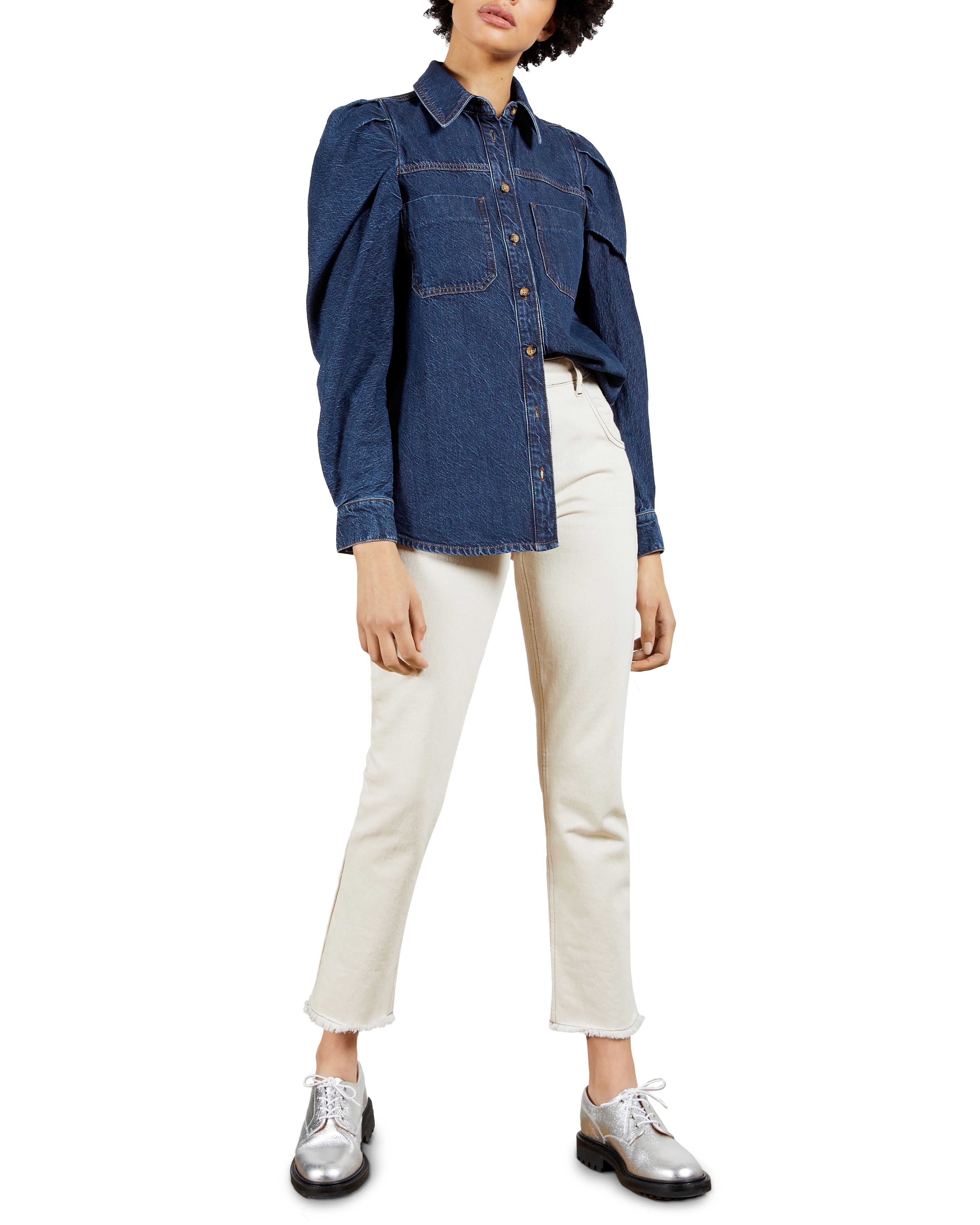 Ted Baker Tervee Denim Shirt, Light Blue