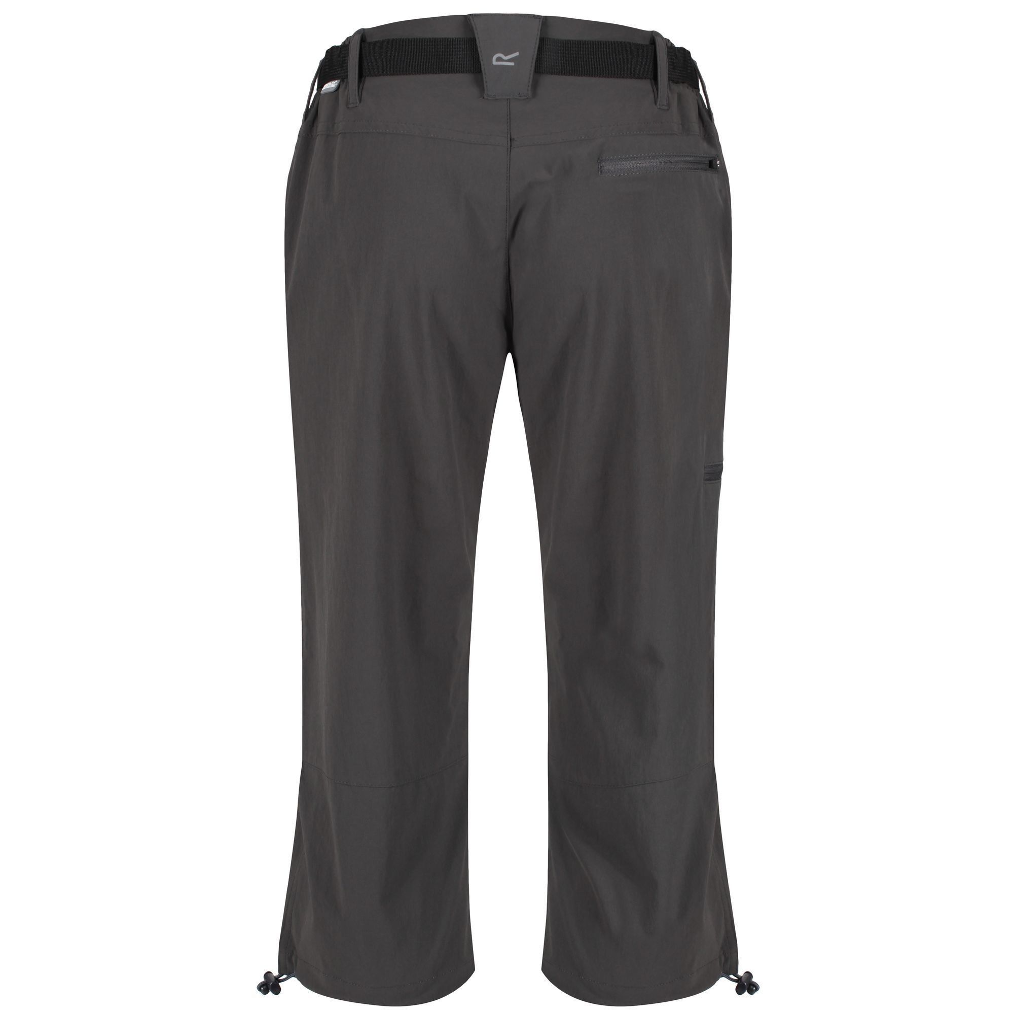 ISOFLEX - Active stretch fabric. 4-way stretch for increased movement and comfort. Durable water repellent finish. Quick dry for enhanced confort. Lightweight - for active performance. Part elasticated waist with webbing belt. Multi pocketed - front and rear zipped pockets. Drawcord at leg hems. Engineered and intelligent ergonomic fit. Regatta Womens sizing (waist approx): 6 (23in/58cm), 8 (25in/63cm), 10 (27in/68cm), 12 (29in/74cm), 14 (31in/79cm), 16 (33in/84cm), 18 (36in/91cm), 20 (38in/96cm), 22 (41in/104cm), 24 (43in/109cm), 26 (45in/114cm), 28 (47in/119cm), 30 (49in/124cm), 32 (51in/129cm), 34 (53in/135cm), 36 (55in/140cm). 85% Polyamide, 15% Elastane.