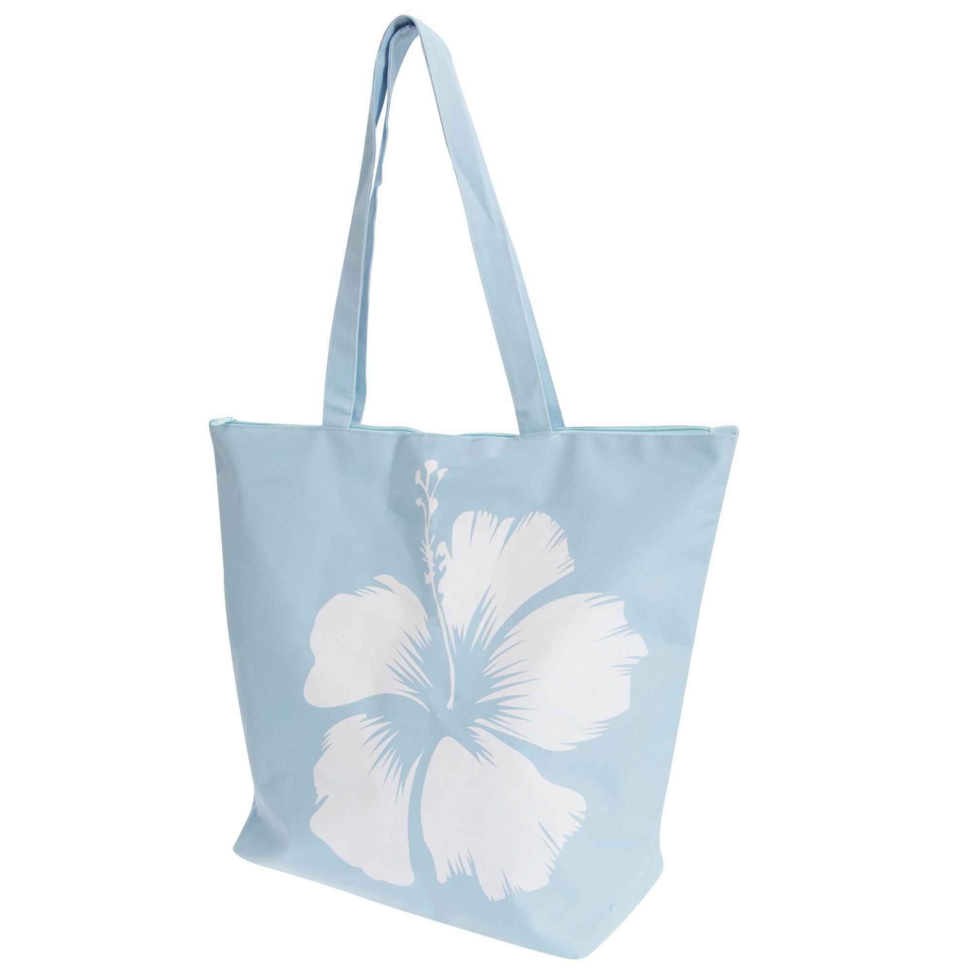 FLOSO Womens/Ladies Hawaiian Flower Summer Handbag (Blue)