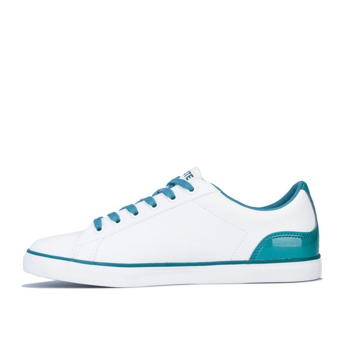 Junior Boys Lacoste Lerond Trainers in White Green. – Cushioned insole – Padded collar and tongue – Contrast outersole – OrthoLite® insole – Branding to side and tongue – Textile and Synthetic Upper – Textile lining – Synthetic sole – Ref: 739CUJ0014082