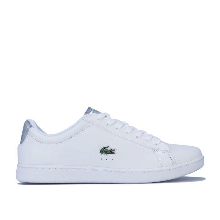 Women's Lacoste Carnaby Evo Trainers in White silver