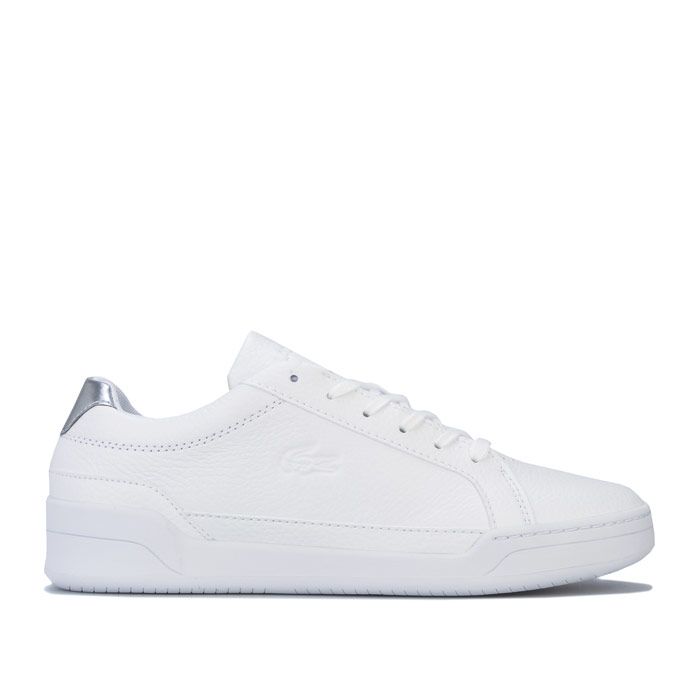 lacoste silver trainers