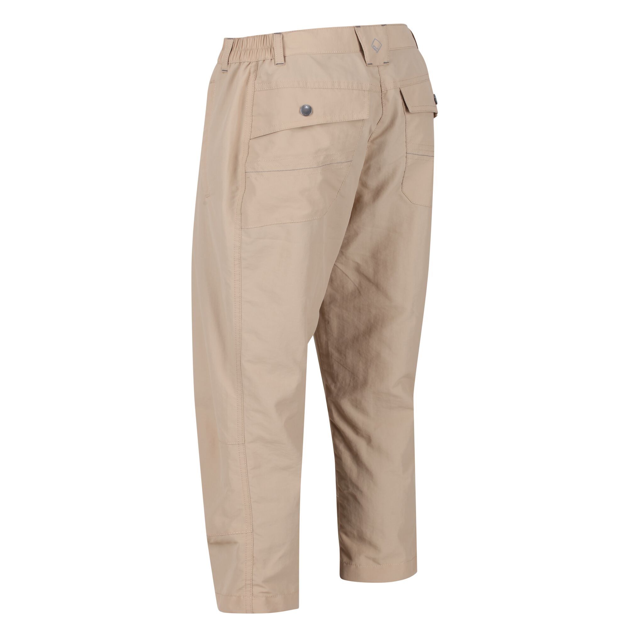 Material: 100% lightweight polyamide fabric. Durable water repellent finish. UV protection (UPF) of 40+. Quick drying. Crease resistant. Part elasticated waist. Multi pocketed. Drawcord at leg hems.