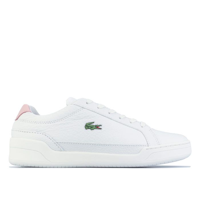 lacoste challenge trainers in triple white leather