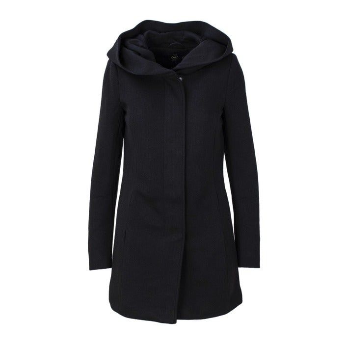 Brand: Only   Gender: Women   Type: Coats   Color: Black   Sleeves: Long Sleeve   Collar: Hood   Fastening: With Zip   Season: Fall/winter . length:long. style:zipper. material:cotton. type:trench-coat. hood:hood