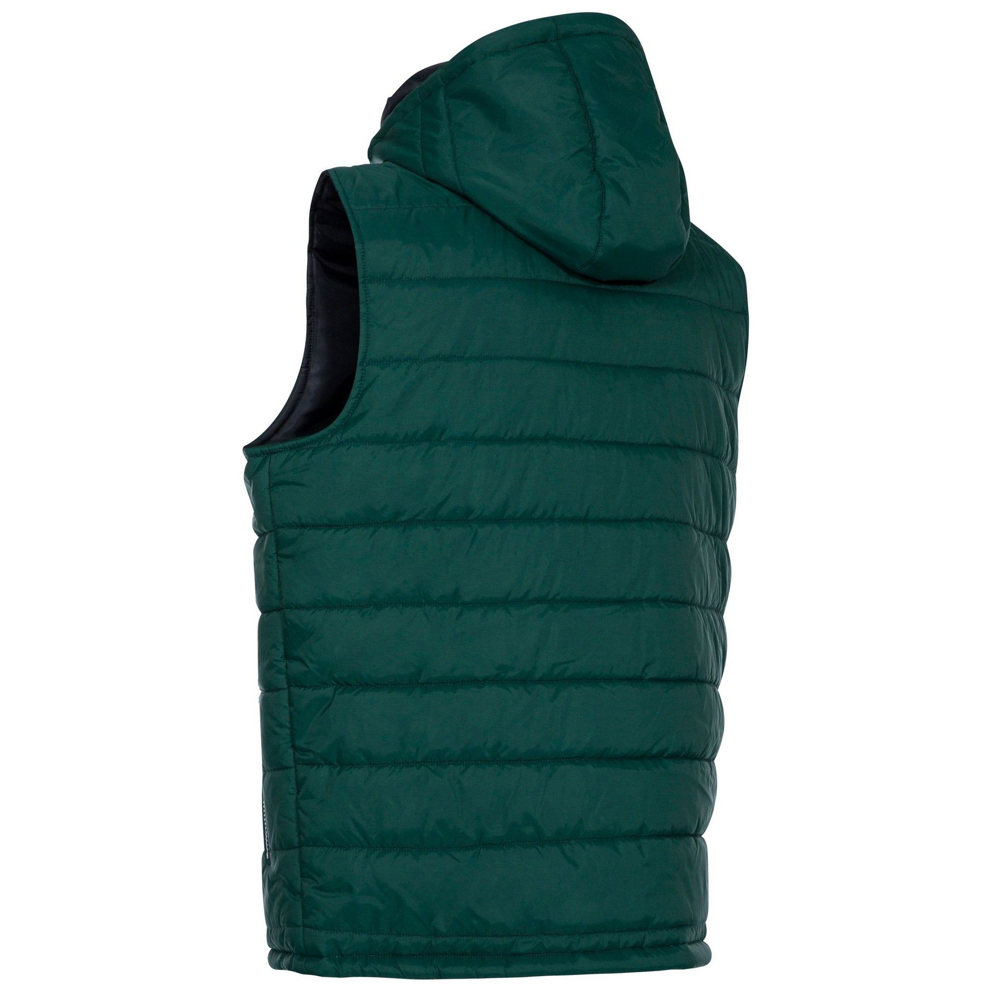 Padded gilet. Adjustable stud off hood. Inner storm flap. 2 zip pockets. Drawcord at hem. Inner pocket. Chin guard. Shell: 100% Polyamide, AC coating, Lining: 100% Polyester, Filling: 100:% Polyester. Trespass Mens Chest Sizing (approx): S - 35-37in/89-94cm, M - 38-40in/96.5-101.5cm, L - 41-43in/104-109cm, XL - 44-46in/111.5-117cm, XXL - 46-48in/117-122cm, 3XL - 48-50in/122-127cm.