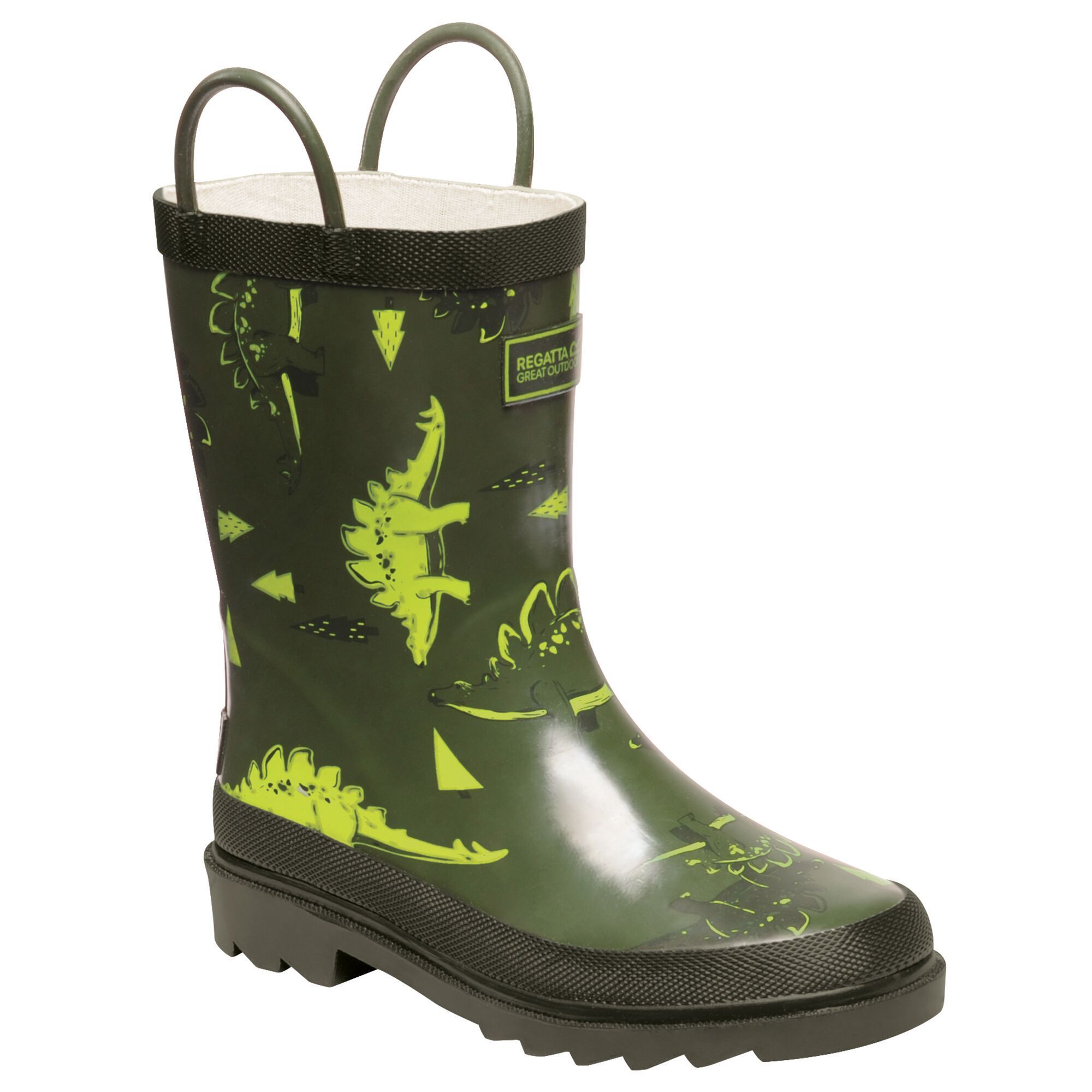 The kids Minnow Wellington Boot with its super cute printed patterns and colours is guaranteed to brighten up the greyest of winter days. Fully lined with natural cotton for added comfort and finished with a super grippy sole, they are adventure ready, whatever the weather. Vulcanised natural rubber construction - durable weather protection. Easy pull handles. Natural cotton lining. EVA comfort footbed. Multi-directional cleated sole design with square heel - reliable underfoot stability. 100% Rubber.