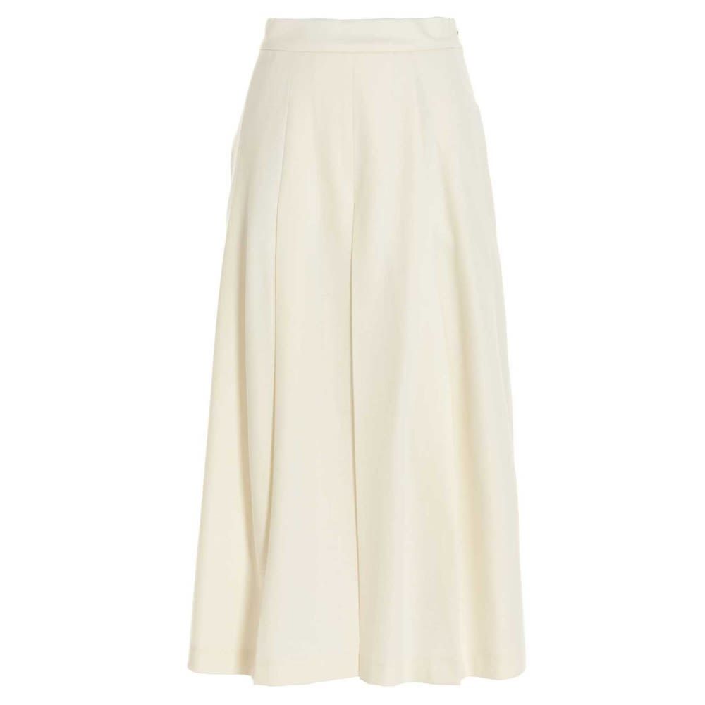 ‘Bronzo’ jersey wool culotte pants featuring a high waist and pleats.