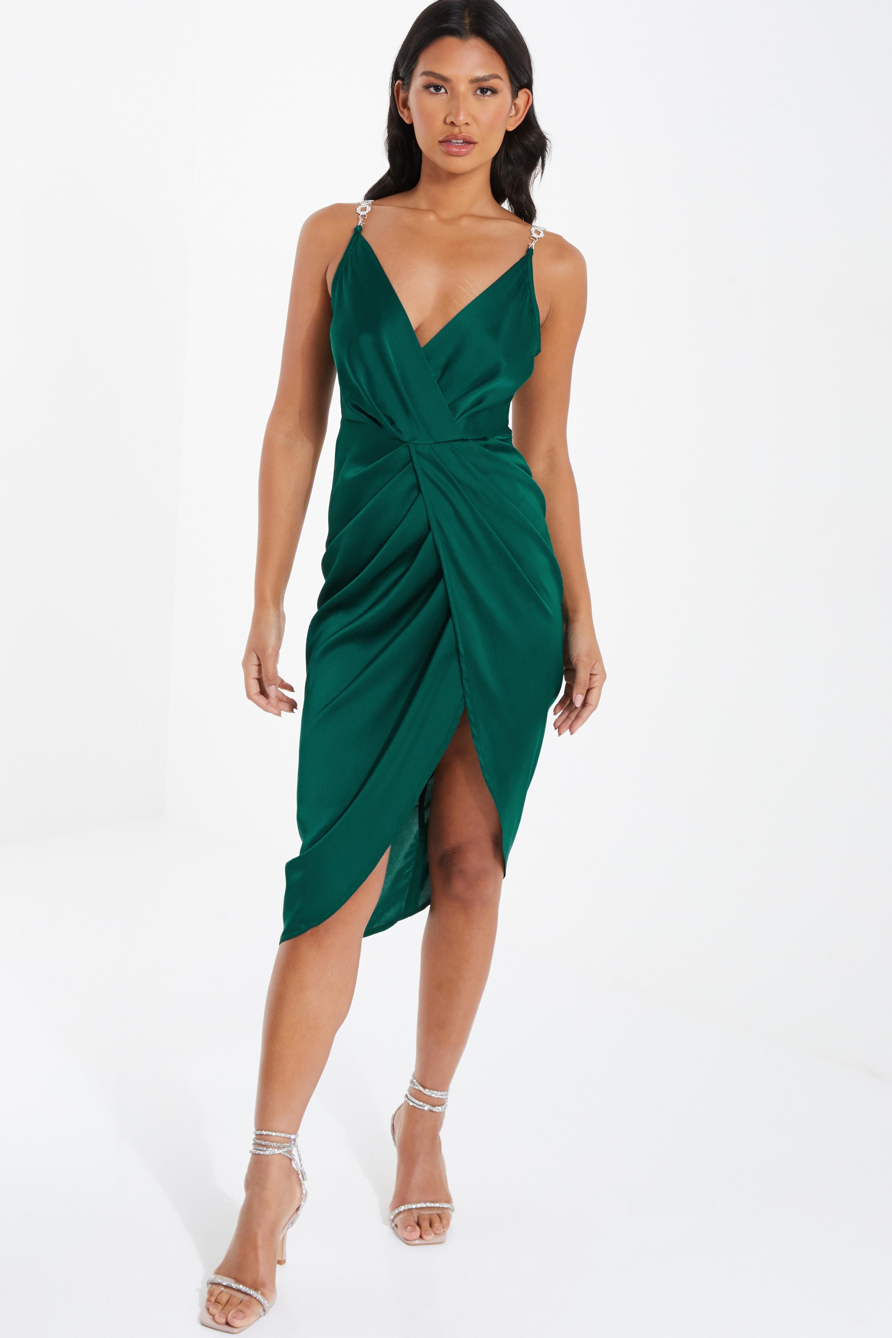 Diamanté Dreams Midi Dress Green