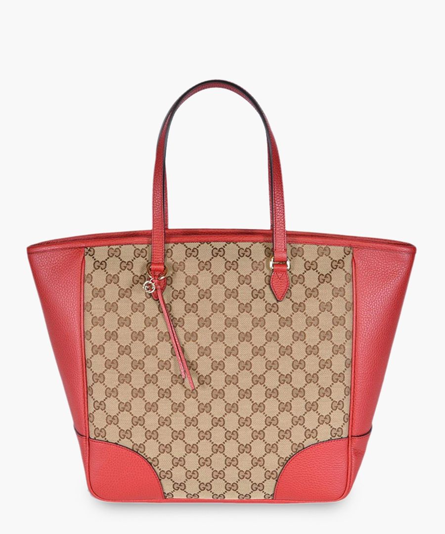 Bree GG canvas and red leather tote