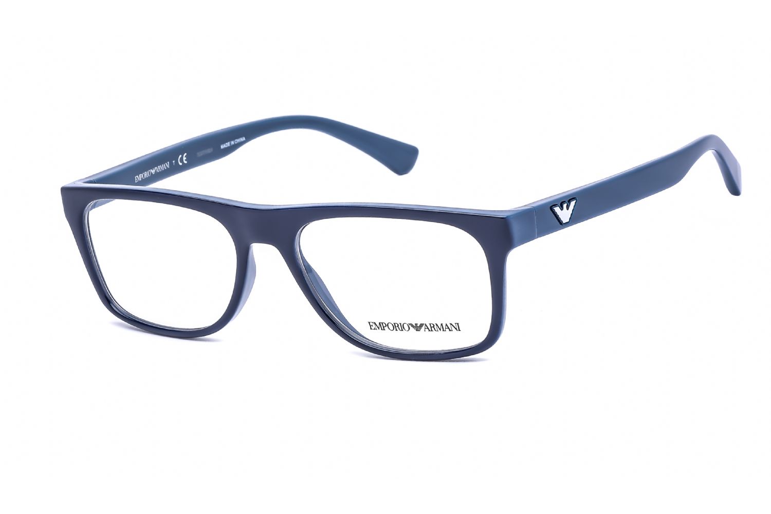 StyleName: Emporio Armani EA3097 Eyeglasses Dark Blue / Azure / Clear Lens Brand: Emporio Armani Frame Style: Rectangular Frame Material: plastic Color : Dark Blue / Azure / Clear Lens Men Eyeglasses