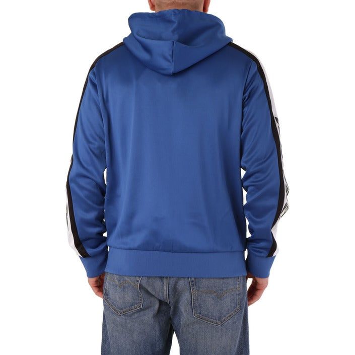 Brand: Diesel Gender: Men Type: Sweatshirts Season: Fall/Winter  PRODUCT DETAIL • Color: blue • Pattern: plain • Fastening: with zip • Sleeves: long • Collar: hood  COMPOSITION AND MATERIAL • Composition: -37% cotton -63% polyamide  •  Washing: machine wash at 30°