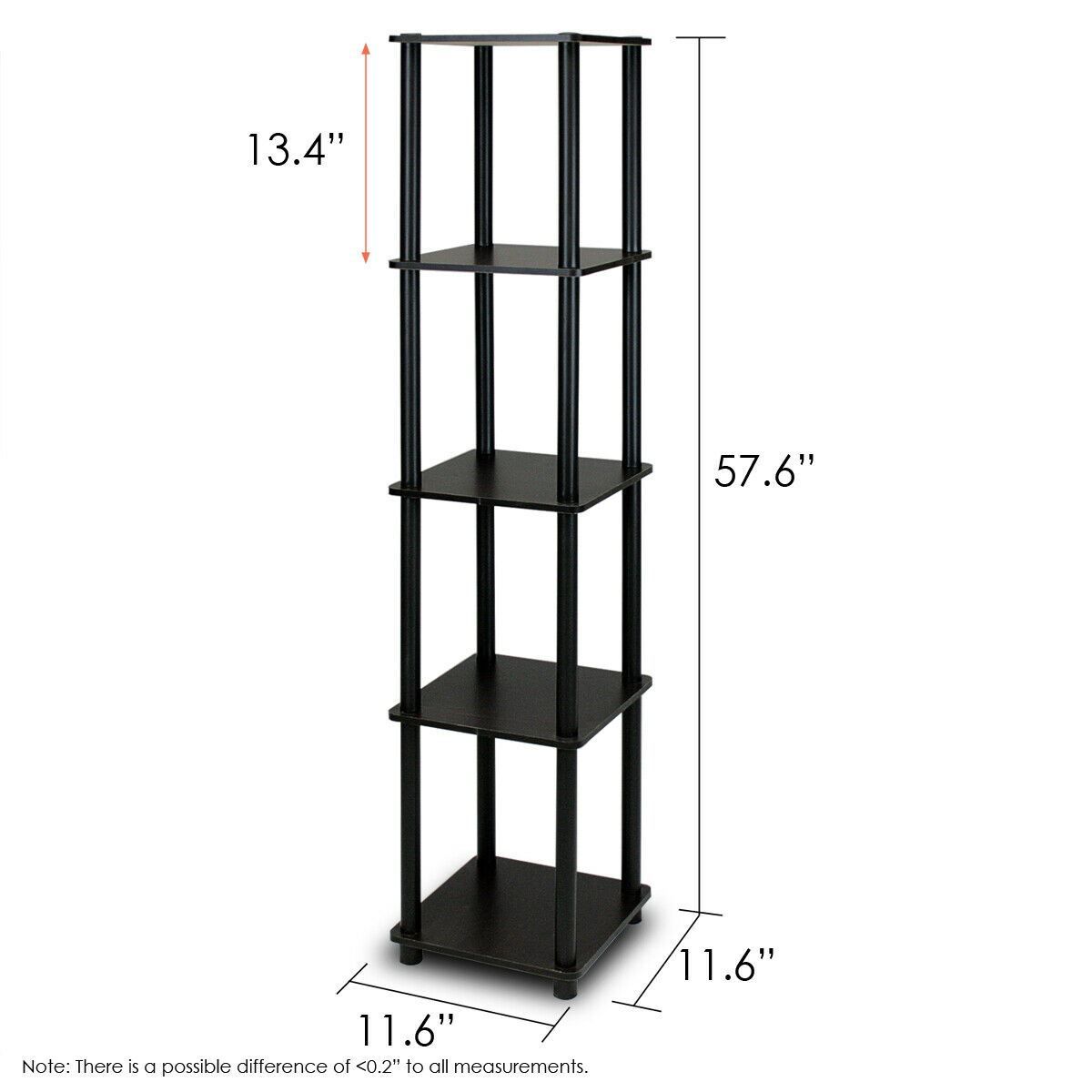 - Furinno Turn-N-Tube Home Living Mini Storage and Organization Series: 5-Tiers No Tools Tube Storage Shelving Unit .
- Smart Design: Easy Assembly and No tools required. 
- Just repeat the twist, turn and stack mechanism, and the whole unit can be assembled within 10 minutes.
- All the products are produced and assembled 100-percent in Malaysia with 95% - 100% recycled materials.
- Care instructions: wipe clean with clean damped cloth. Avoid using harsh chemicals.