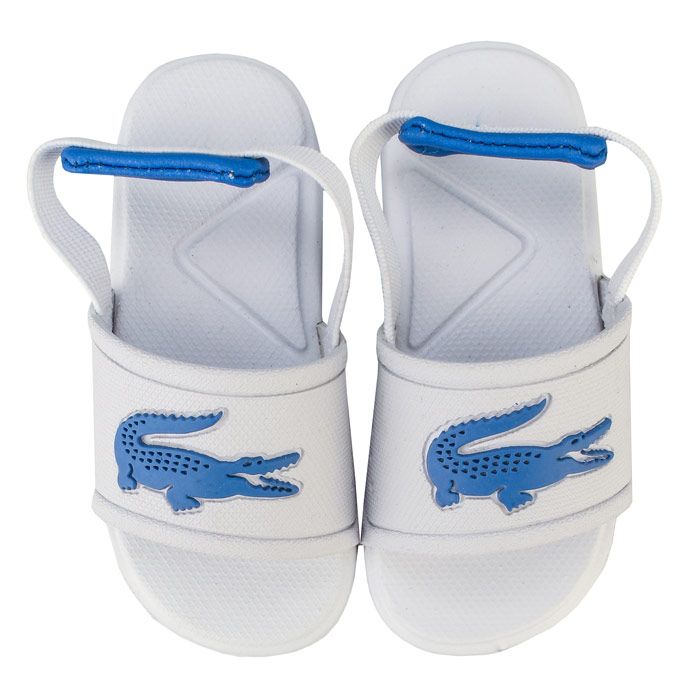Infant Boys Lacoste L.30 Strap Sandals.<BR>- Single bandage upper <BR>- Slip on with elastic strap for support<BR>- Branding to front <BR>- Synthetic Upper  Synthetic Lining  Synthetic Sole <BR>- Ref: 739CUI0006080