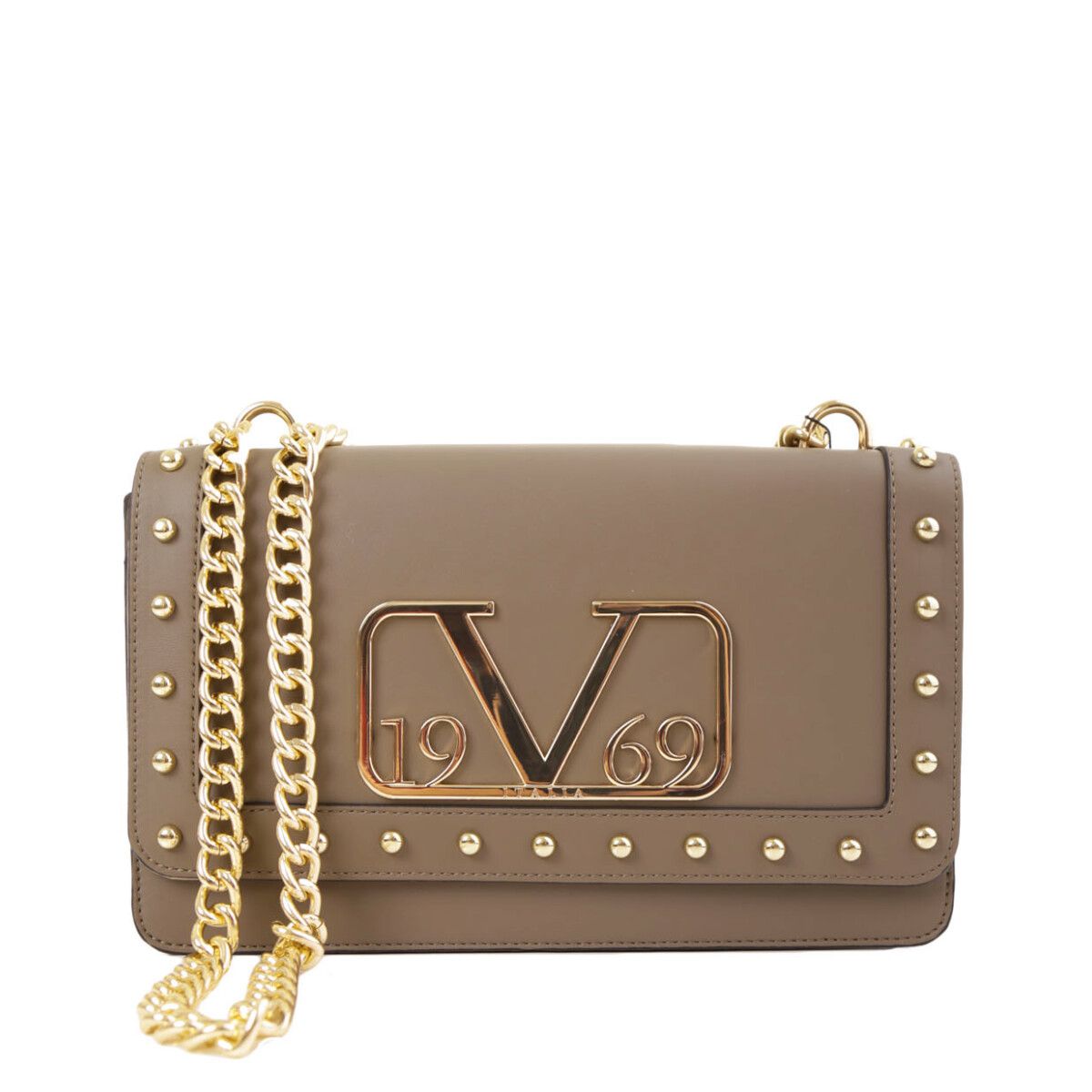 Brand: 19v69 Italia Gender: Women Type: Bags Season: Fall/Winter PRODUCT DETAIL • Color: brown • Fastening: with automatic buttons • Pockets: inside pockets • Size (cm): 16x27x8 • Details: -shoulder bags • Article code: VI20AI0040 COMPOSITION AND MATERIAL • Composition: -100% leather. material:woven. type:clutch. occasion:everyday. gender:womens. pattern:embellished