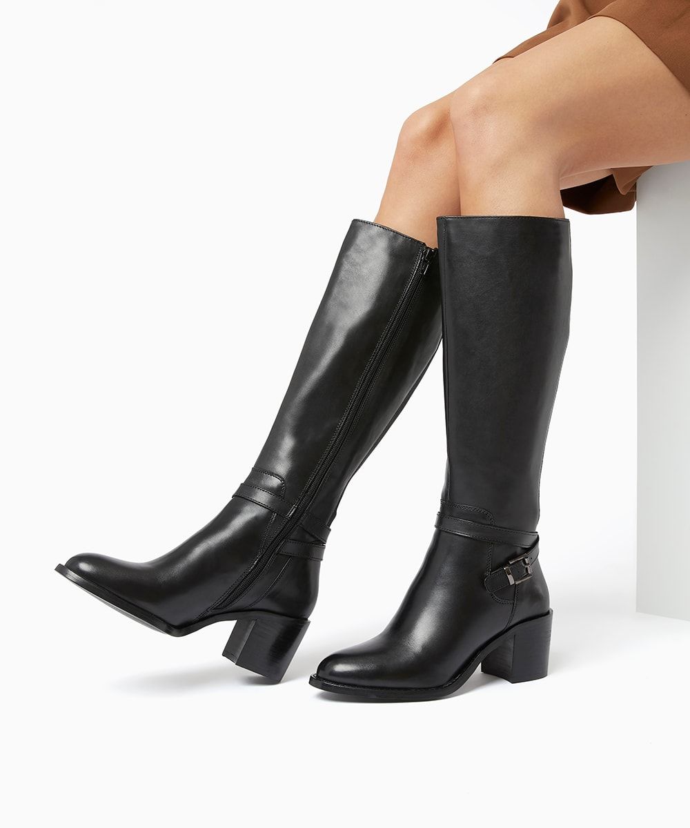 Dune Ladies TOWN Double Strap Knee High Boots