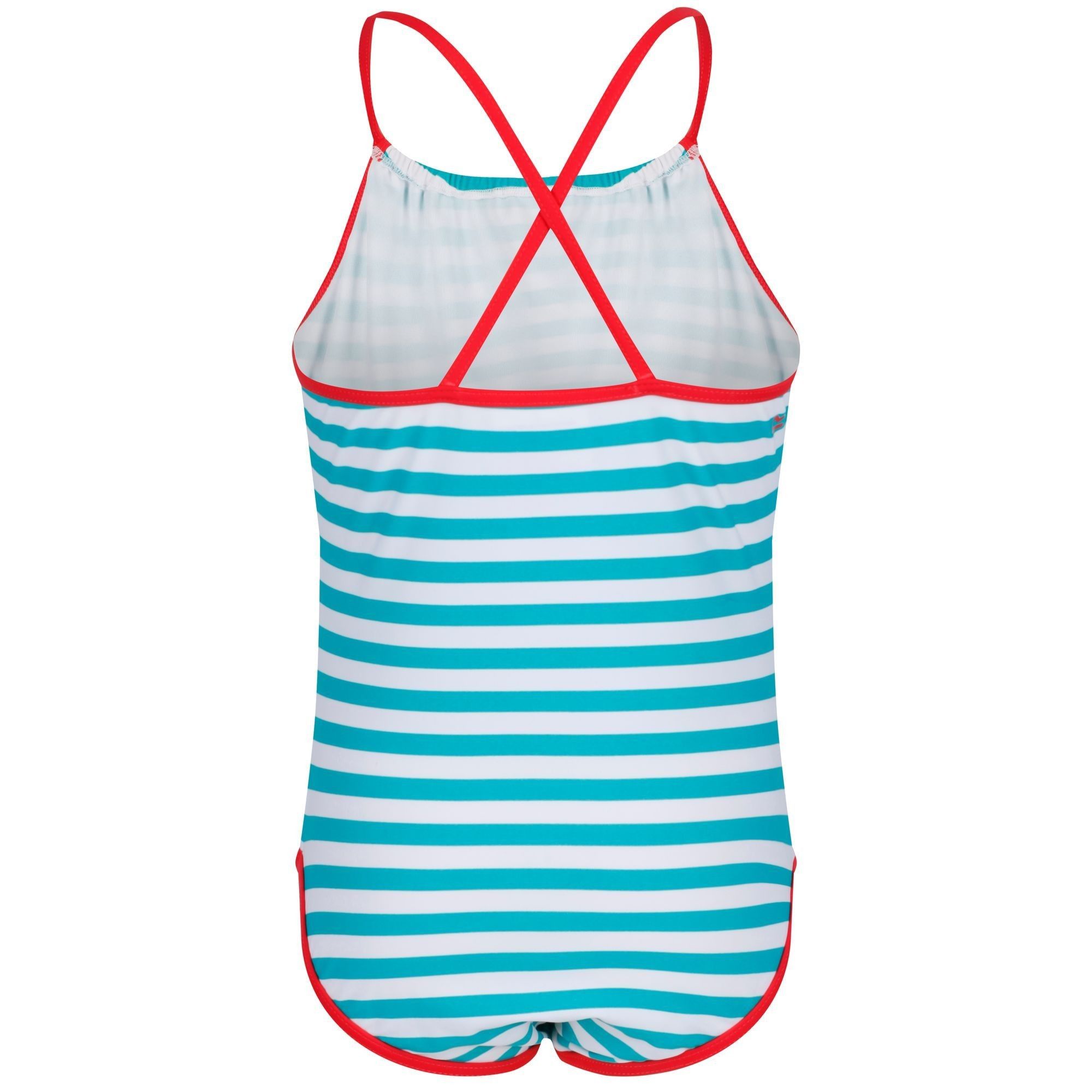 Made with 18% elastane for acrobatic stretch and criss cross back straps. Regatta Kids Sizing (chest approx): 2 Years (53-55cm), 3-4 Years (55-57cm), 5-6 Years (59-61cm), 7-8 Years (63-67cm), 9-10 Years (69-73cm), 11-12 Years (75-79cm), 32