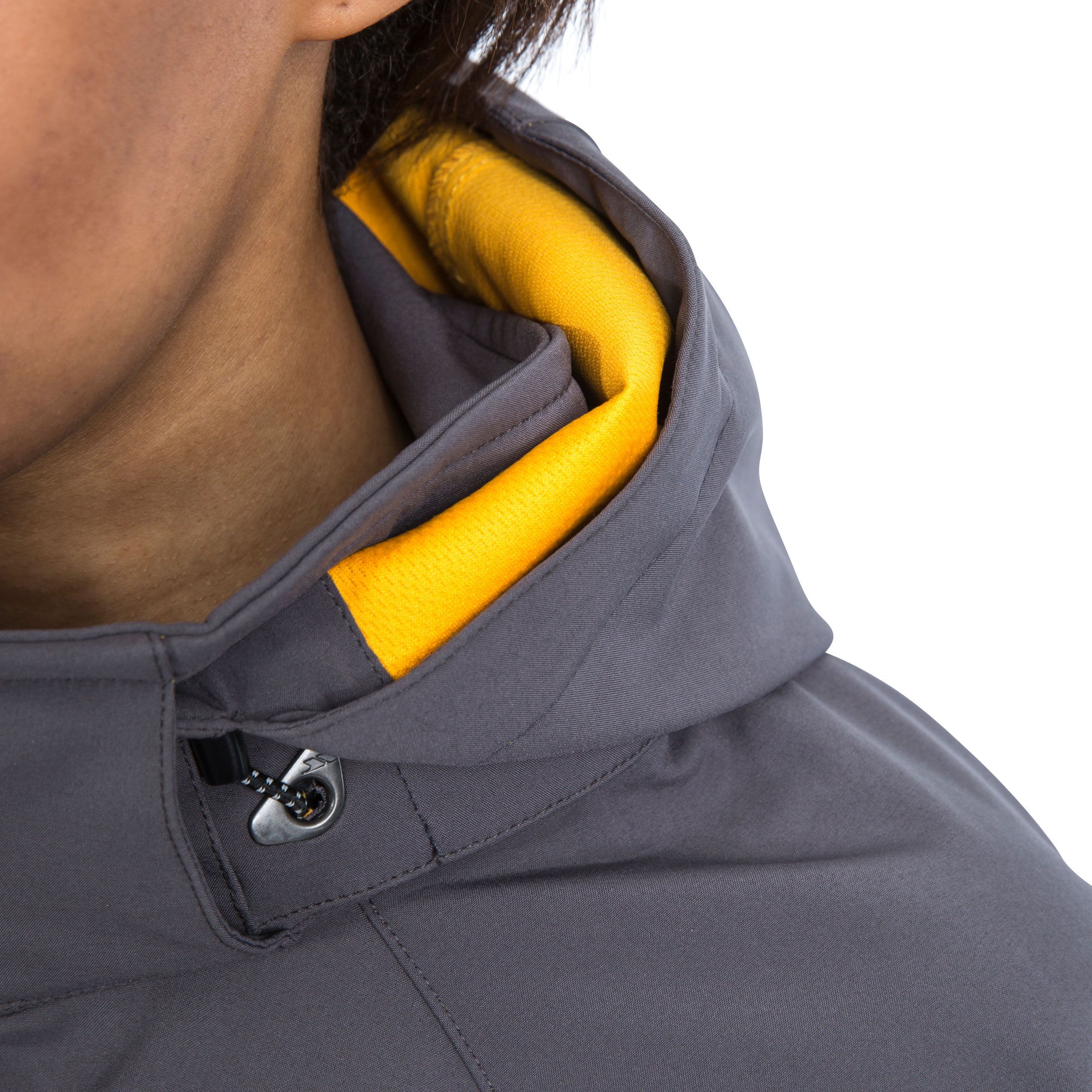 Waterproof jacket with adjustable zip off hood. 3 zip pockets. Chin guard. Flat cuff with tab. Drawcord hem. Waterproof 8000mm, breathable 3000mvp, windproof. 96% polyester, 4% elastane, TPU membrane. Trespass Womens Chest Sizing (approx): XS/8 - 32in/81cm, S/10 - 34in/86cm, M/12 - 36in/91.4cm, L/14 - 38in/96.5cm, XL/16 - 40in/101.5cm, XXL/18 - 42in/106.5cm.