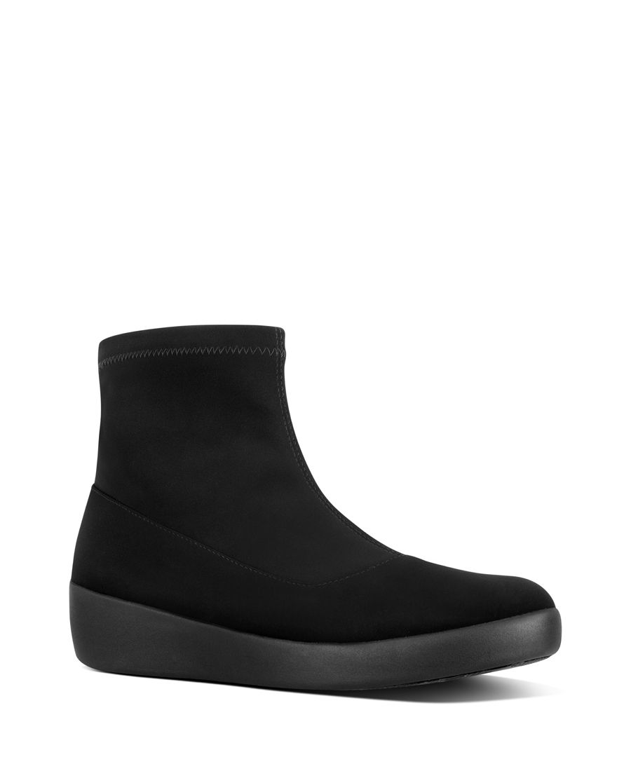 Ottie black faux-leather sock boots