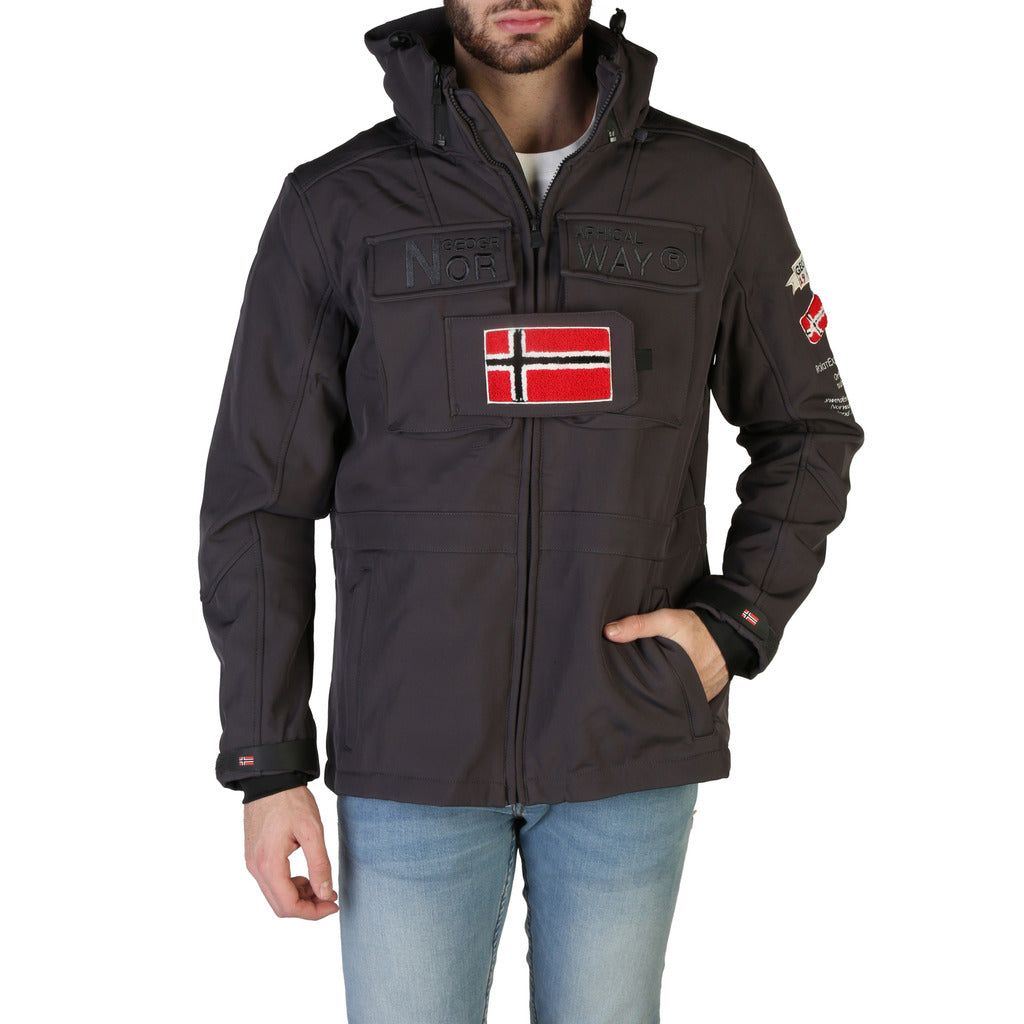 Collection: Fall/Winter   Gender: Man   Type: Jacket   Fastening: velcro, zip   Sleeves: long   External pockets: 4   Internal pockets: 2   Material: elastane 4%, polyester 96%   Main lining: polyester 100%   Pattern: solid colour   Washing: wash at 30° C   Model height, cm: 180   Model wears a size: L   Hood: removable   Inside: fleeced   Details: visible logo, prints