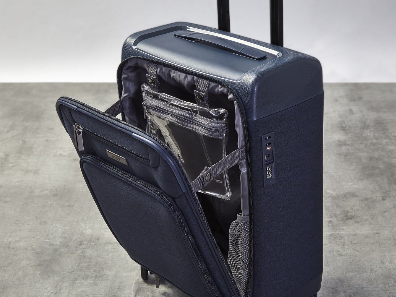 Best of both worlds! This Rock suitcase is made from ultra-strong polypropylene frame combined with a fabric body.
Parker’s carry-on size has an easy access laptop section and is packed full of useful features such a removeable waterproof pouch.
Built to last - all Rock products come with a 15 year manufacturer’s warranty against manufacturing defects arising from faulty workmanship or materials.
Tough & Practical - 8 smooth rolling wheels and a telescopic, push-button handle will help you glide effortlessly on your travels.
For your complete peace of mind, Parker cases are fitted with an integrated TSA combination lock.
The design includes a zipped front pocket which can be used for conveniently storing smaller items or any last-minute extras you may need to squeeze in.
The fully lined interior also features a convenient zipped mesh pocket and elasticated packing straps to keep your clothes securely in place.