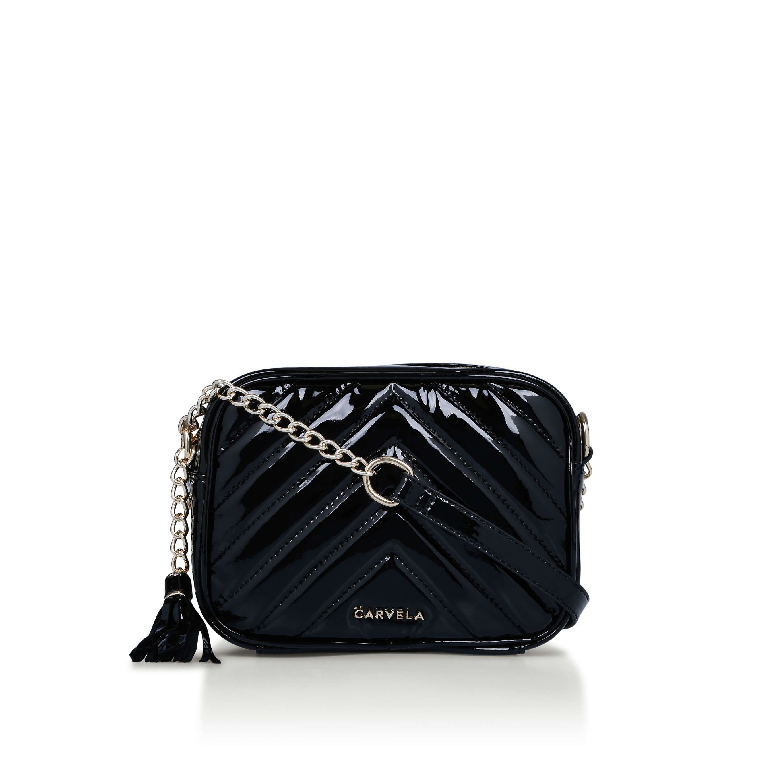 black tassel cross body bag