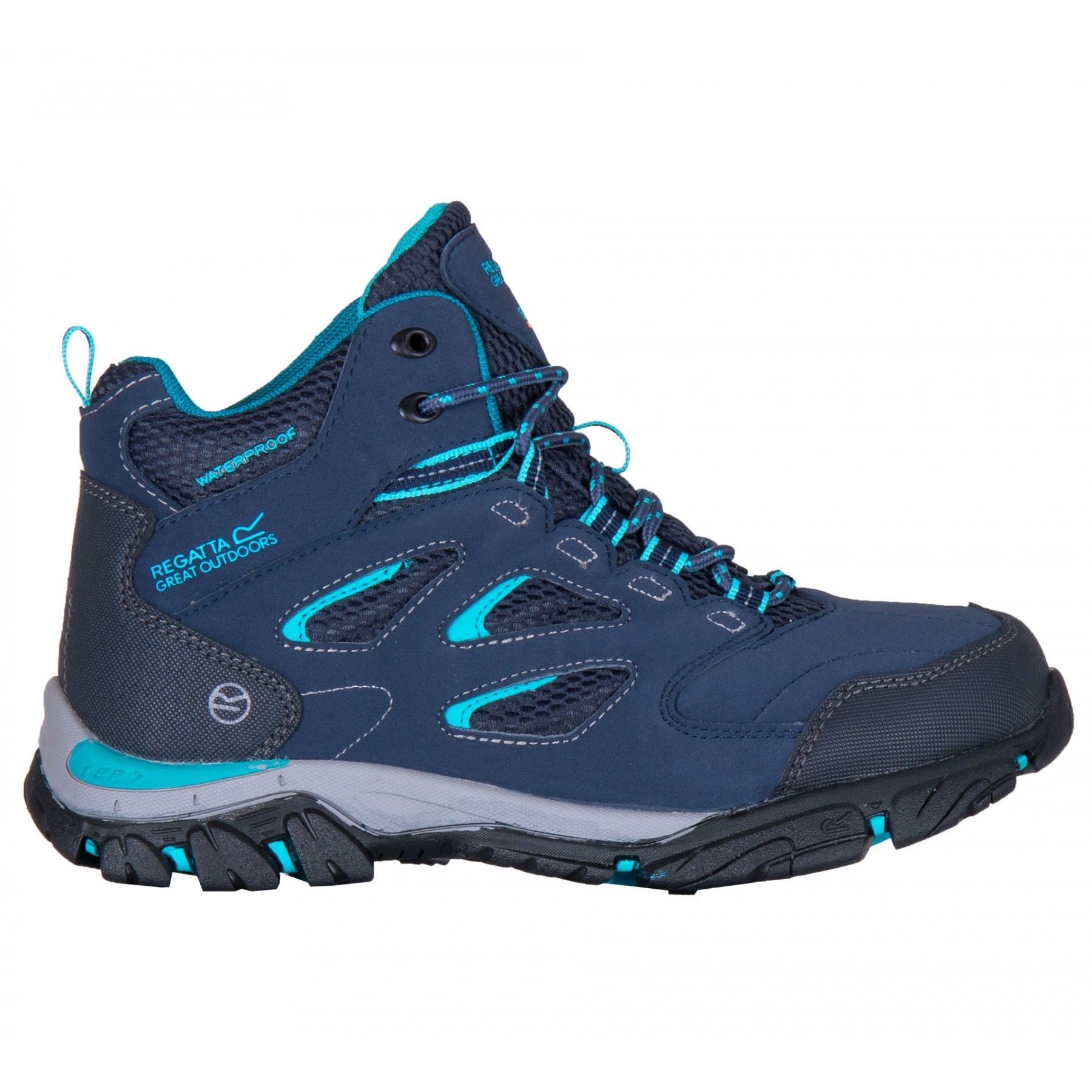Womens hiking boots made of Isotex waterproof material. Seam sealed with internal membrane bootee liner. Hydropel water resistant technology. Deep padded neoprene collar and mesh tongue. Rubberised toe and heel bumpers. New and improved fit with precise heel hold and generous toe room. EVA comfort footbed. Stabilising shank technology. Internal EVA Pocket for underfoot comfort and reduced weight. New rubber outsole with self cleaning and angled lugs for propulsion, breaking and self cleaning properties. 15% Polyester, 85% Polyurathane.