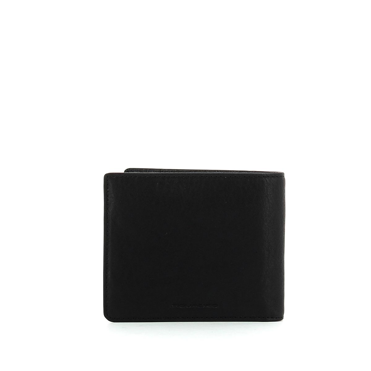 Seven compartment wallet Brief Piquadro, slim and sleek men accessory made entirely in genuine leather, with bill compartment and small logo.