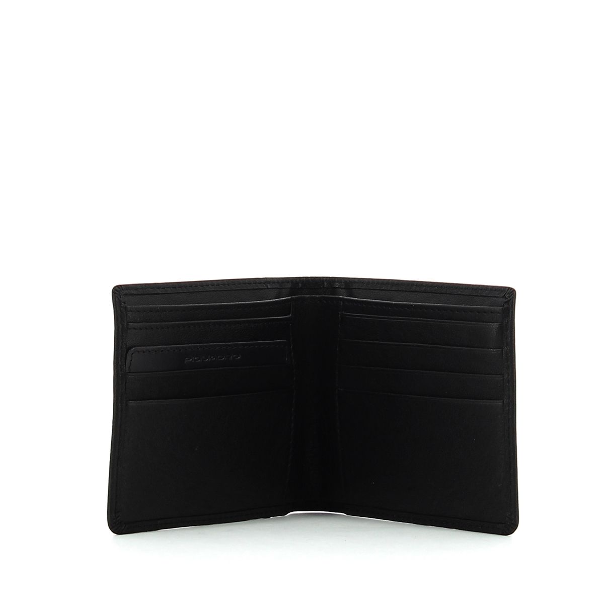 Seven compartment wallet Brief Piquadro, slim and sleek men accessory made entirely in genuine leather, with bill compartment and small logo.