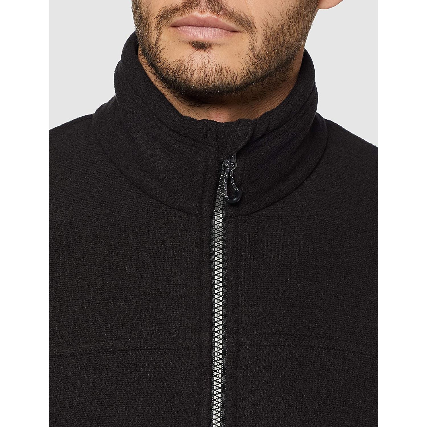 100% Polyester. The Parkline fleece offers the ultimate microlayer. The mens fleece is made with a smart lightweight fabric, providing a great layering option. The lightweight fleece offers a quick-drying function and features a stylish full-zip design and protective chin guard.