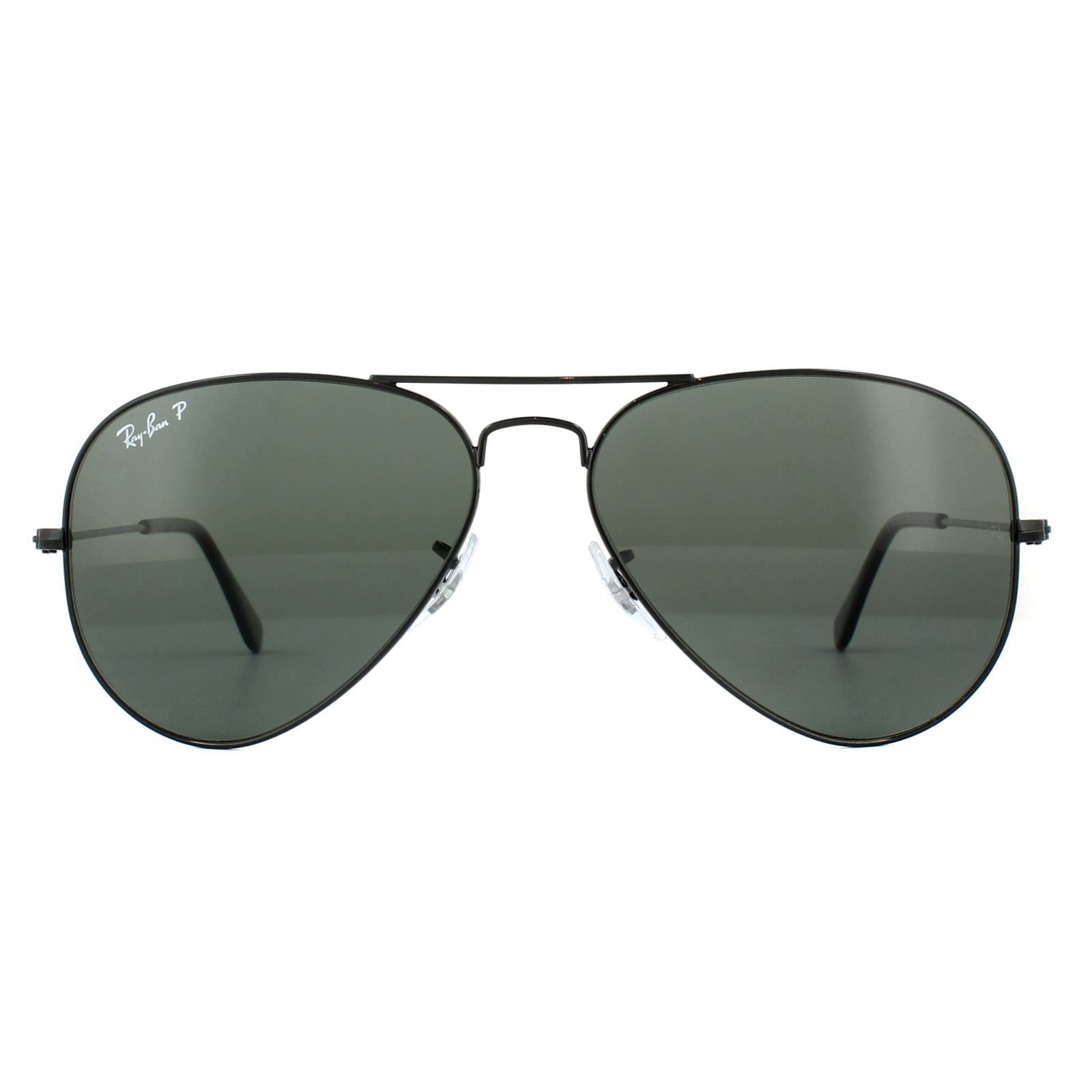 Ray-Ban Sunglasses Aviator 3025 002/58 Black Polarized