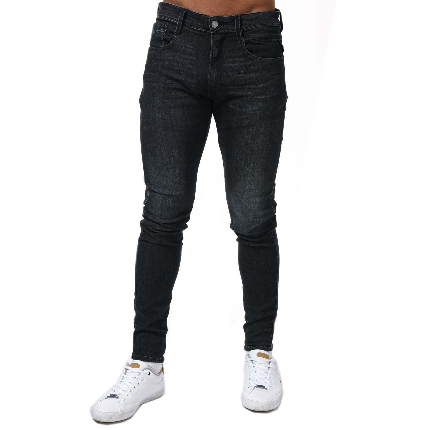 Men's Replay Bronny Skinny Jeans in Grey