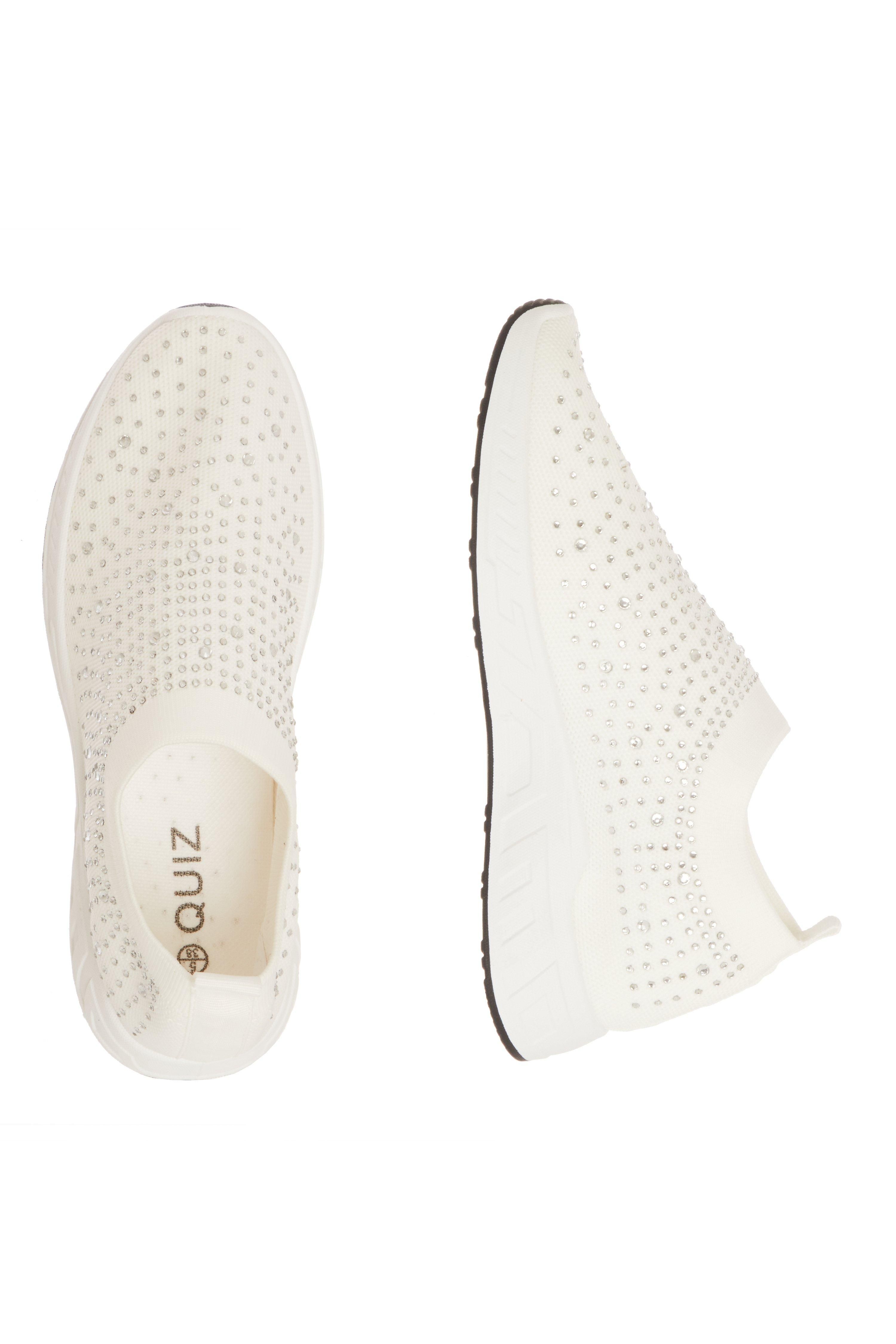 - Casual trainers  - Slip on style  - Knit finish  - Diamante embellished