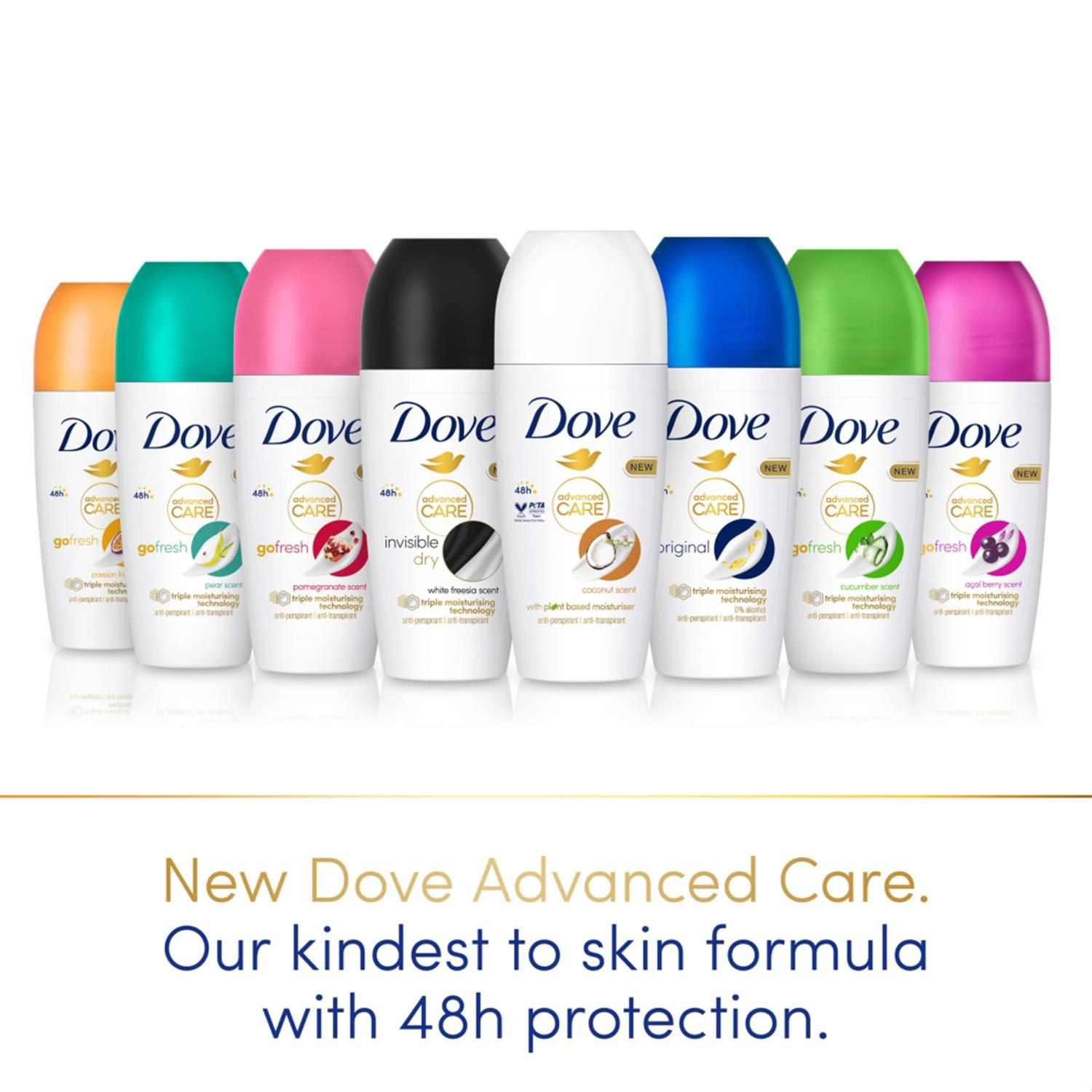 Dove Antiperspirant Advanced Care Deodorant with Coconut Scent 48H