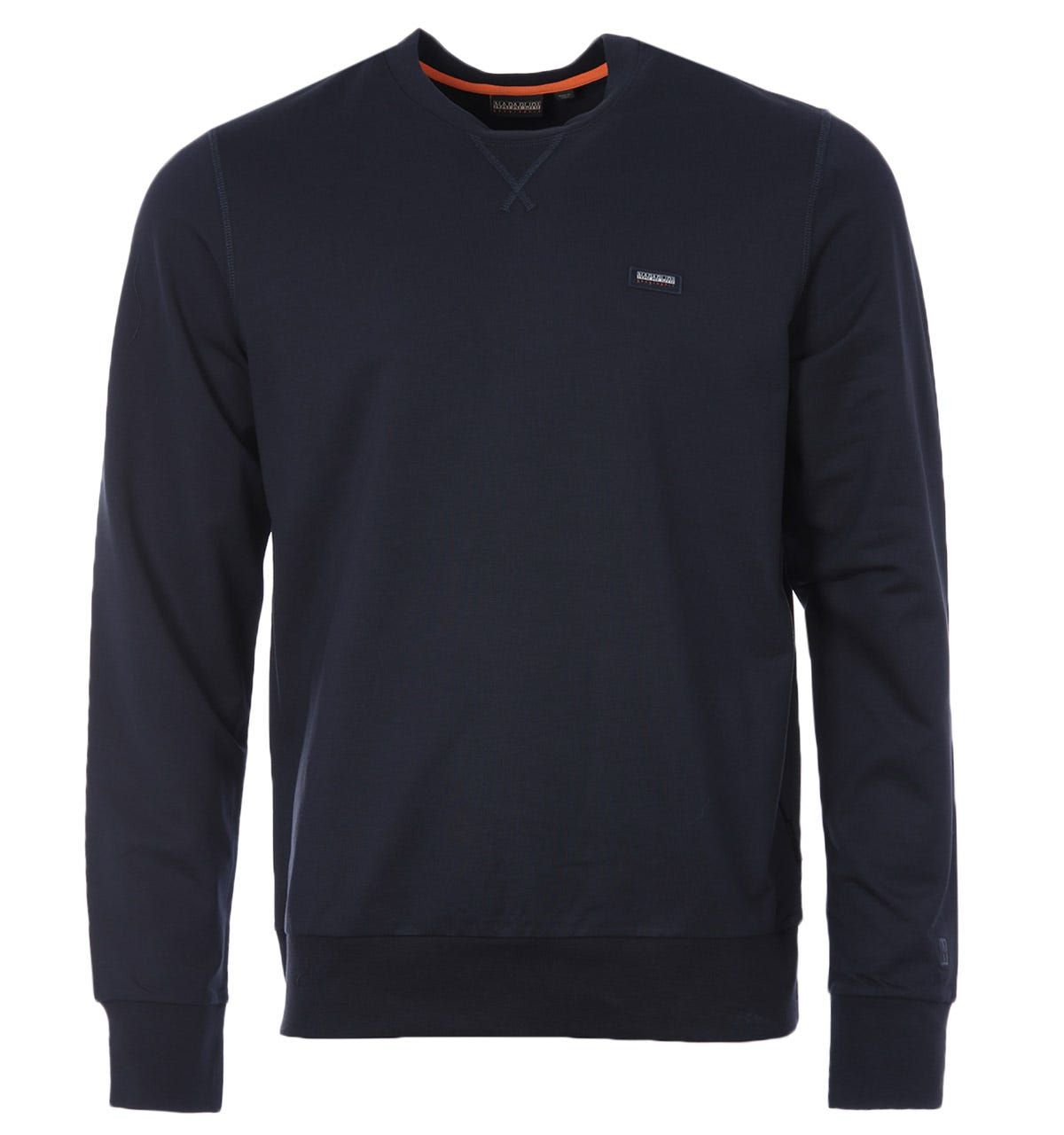 Napapijri Rhemes Supima Cotton Crew Neck Sweatshirt - Blue Marine