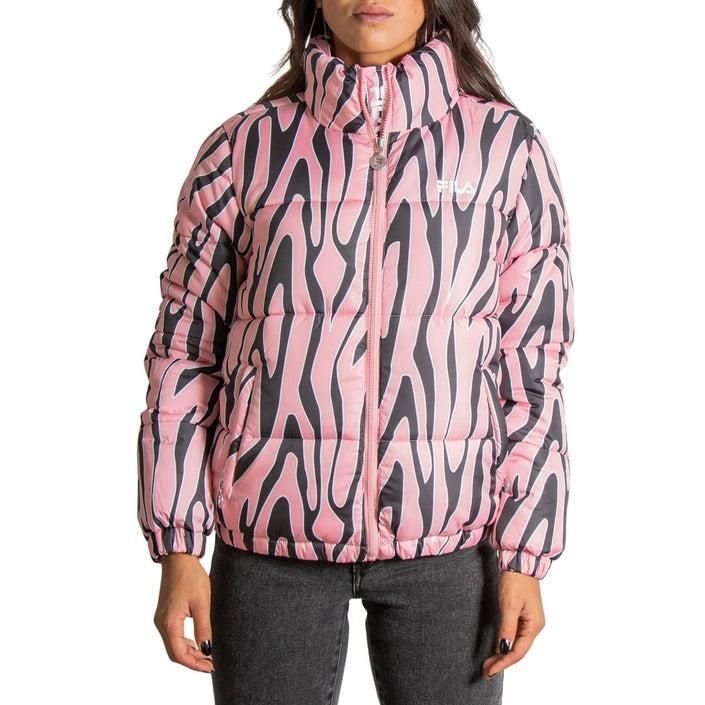 Brand: Fila
Gender: Women
Type: Jackets
Season: Fall/Winter

PRODUCT DETAIL
• Color: pink
• Pattern: print
• Fastening: with zip
• Sleeves: long
• Neckline: turtleneck

COMPOSITION AND MATERIAL
• Composition: -100% polyester 
•  Washing: machine wash at 30°