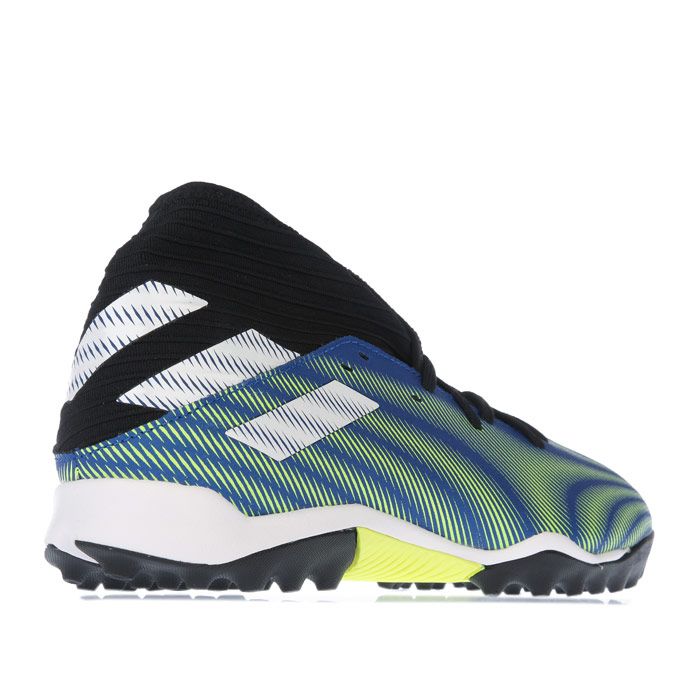 Mens adidas Nemeziz.3 Turf Football Boots in royal white.- Textile upper.- Laceless fastening.- Regular fit.- TPU-injected outsole.- adidas branding.- Firm ground outsole. - Synthetic upper  Synthetic and Textile lining  Synthetic sole.- Ref.: FW7407