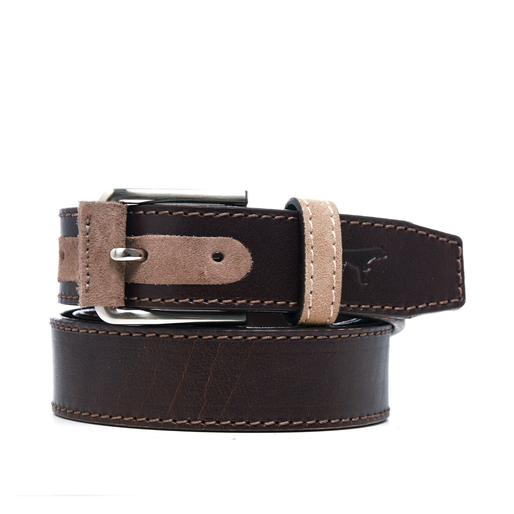 Castellanisimos men's leather belt with detail in the hole . Metal buckle. Width: 3,5cm. MADE IN SPAIN.