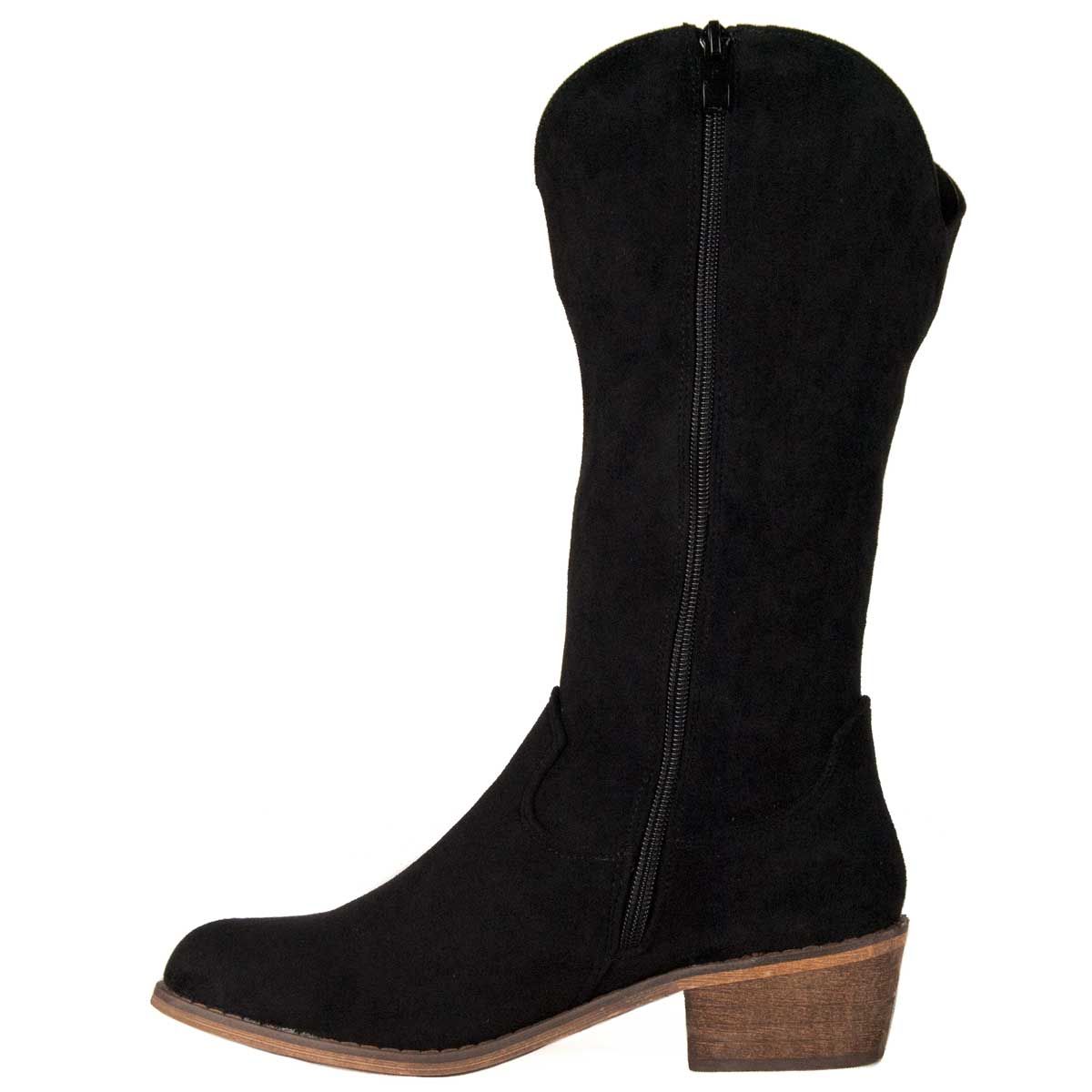 Modern Texan-style high boot, with wooden underwater and rounded toe, from soft to touch forelin. This boot with anterior and posterior buttress is of higher quality for its double seam. It has an earlier zipper, for greater ease to put on. Comfortable and easy to leg adaptable to the leg. Interior of textile, with terminations in leather. Skin plant. Wooden fine floor and comfortable wooden heel, rubber finished, to avoid slides. It is the best option for your daily life, to go comfortable and wear the warm leg.