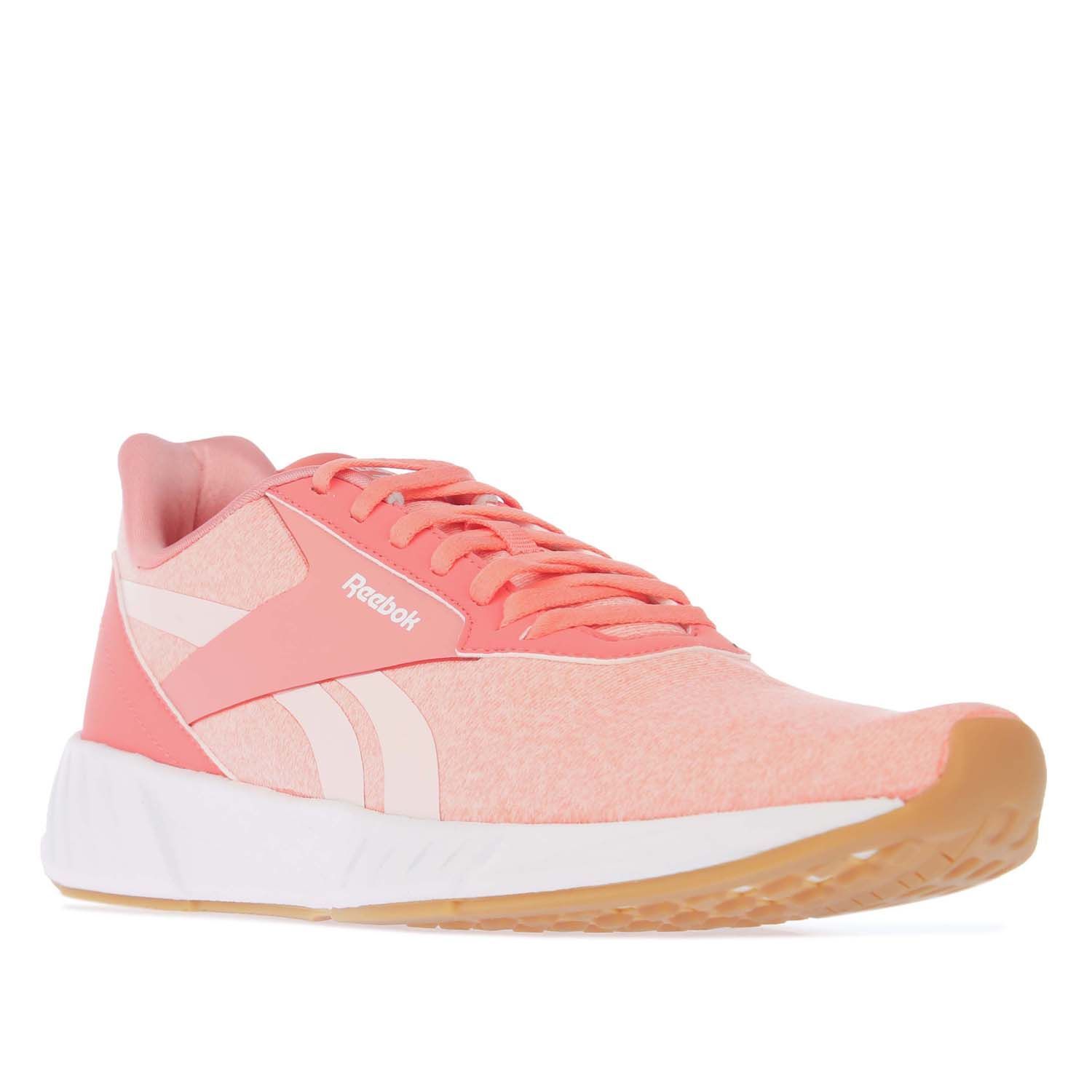 Womens Reebok Lite Plus 2 Running Shoes in coral.- Textile and Synthetic upper.- Lace up fastening.- Soft feel.- EVA midsole for lightweight cushioning.- Responsive FuelFoam midsole.- Durable rubber outsole.- Textile and Synthetic upper  Textile lining  Synthetic sole.- Ref.: FX1717