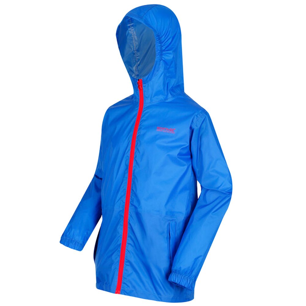 100% polyamide. Lightweight, waterproof jacket that packs down small, ideal for walking, hiking, camping, festivals and school trips. The seam sealed ISOLITE 5,000 polyamide fabric with a DWR (Durable Water Repellent) finish sheds moisture and breathes. With two handy pockets and a small stuff sack. Regatta Kids Sizing (chest approx): 2 Years (53-55cm), 3-4 Years (55-57cm), 5-6 Years (59-61cm), 7-8 Years (63-67cm), 9-10 Years (69-73cm), 11-12 Years (75-79cm), 32