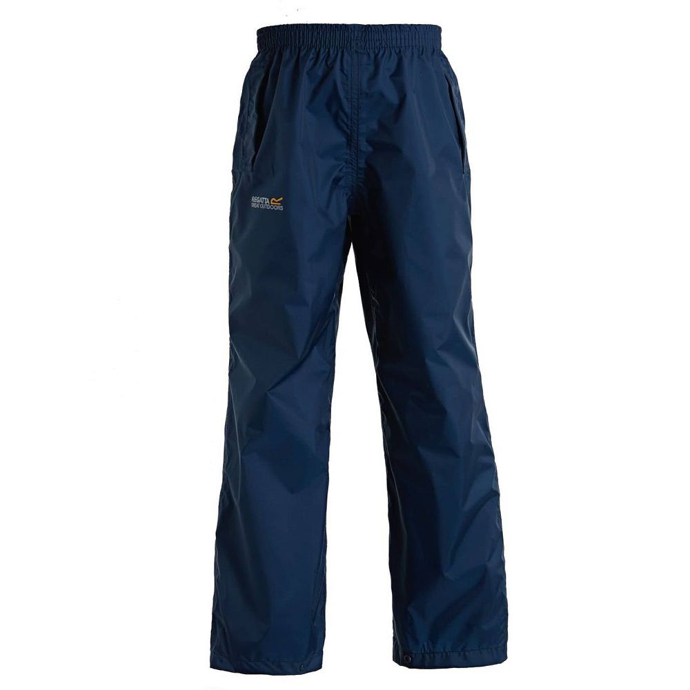 The Pack-it is our boys Outdoor Adventure unlined packable overtrouser designed for wet weather fun. The rainy weather fighters are made from our Isolite fabric with lightweight, waterproof, breathable and wind resistant powers. The handy stuff sack is perfect for stowing away in school bags. Pair with the matching Pack-it Jacket for full protection. 100% Polyester. Regatta Kids Sizing (waist approx): 2 Years (52-53cm), 3-4 Years (53-54cm), 5-6 Years (55-57cm), 7-8 Years (58-60cm), 9-10 Years (61-64cm), 11-12 Years (65-67cm), 26