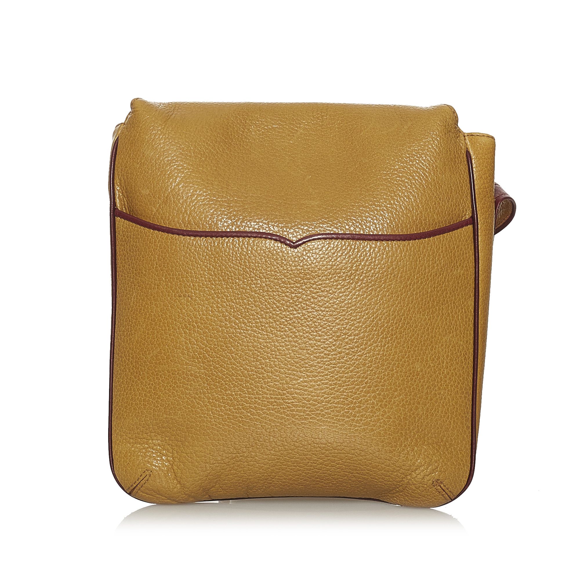 Vintage Cartier Must De Cartier Leather Crossbody Bag Brown