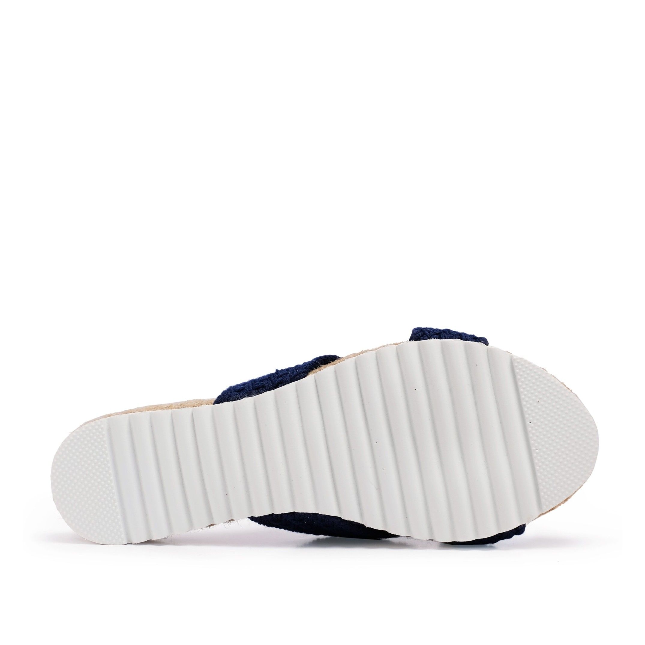 Flat Yute Sandal for Women Navy blue Shoes Eva Lopez