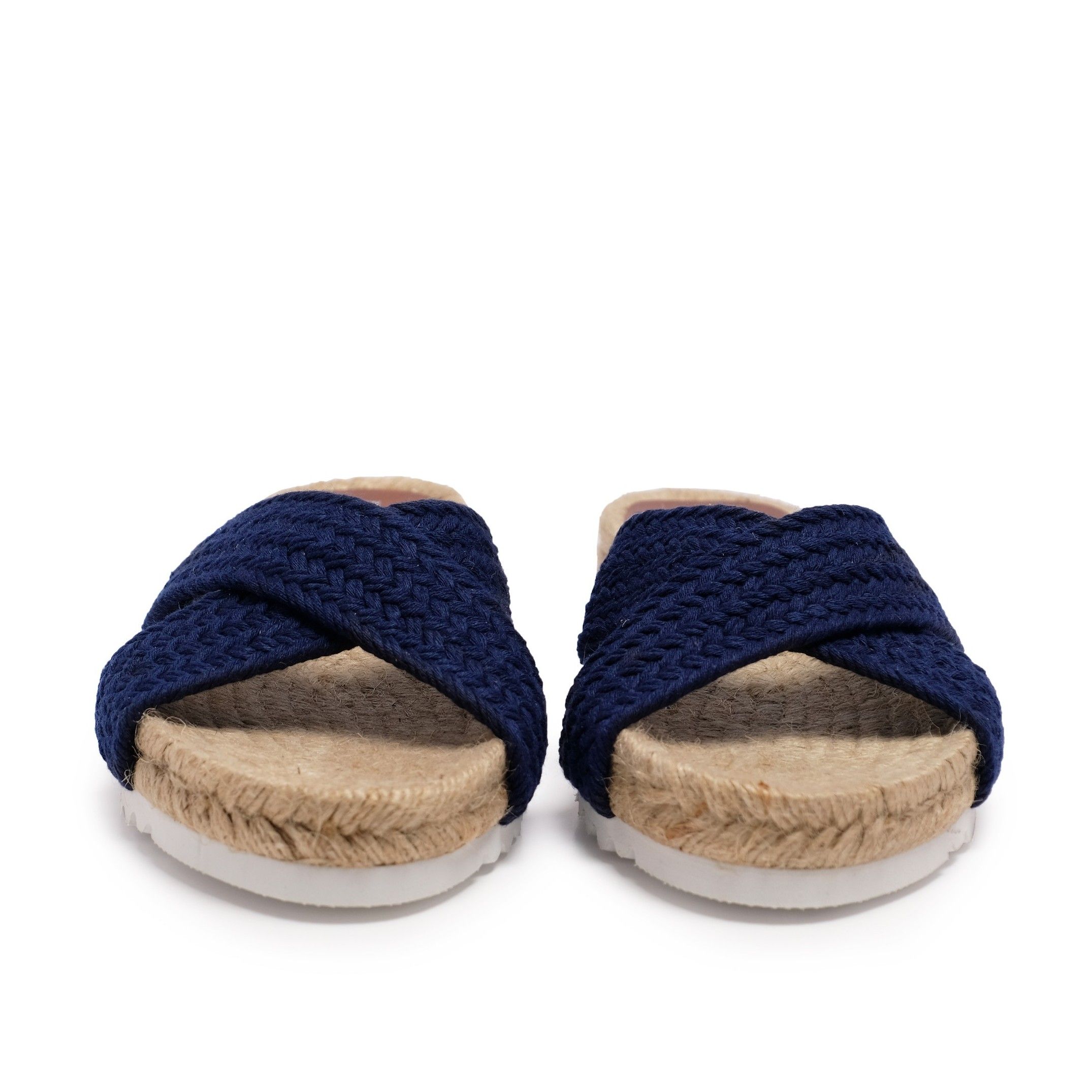 Flat Yute Sandal for Women Navy blue Shoes Eva Lopez
