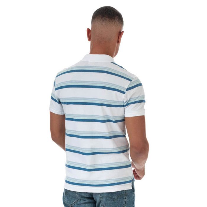 Mens Levi’s Original Batwing Polo Shirt in skyway.<BR><BR>- Ribbed polo collar.<BR>- Concealed 3 button placket.<BR>- Short sleeves with ribbed cuffs.<BR>- Allover stripe design.<BR>- Embroidered Levi’s Batwing logo at left chest.<BR>- Soft and comfortable cotton piqué fabric.<BR>- Standard fit.<BR>- 100% Cotton. Machine washable.<BR>- Ref: 85633-0006