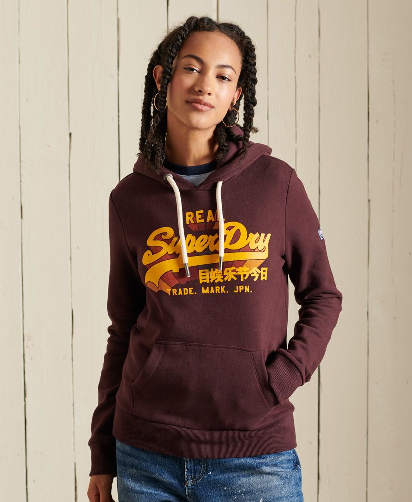 Brighten up your life with our Vintage Logo Rainbow Hoodie. As comfortable as ever, now with pops of colour so you radiate wherever you go.Relaxed fit – the classic Superdry fit. Not too slim, not too loose, just right. Go for your normal size.Drawcord hoodTextured print logoLarge front pocketRibbed cuffs and hemBrushed liningSignature Superdry logo patch