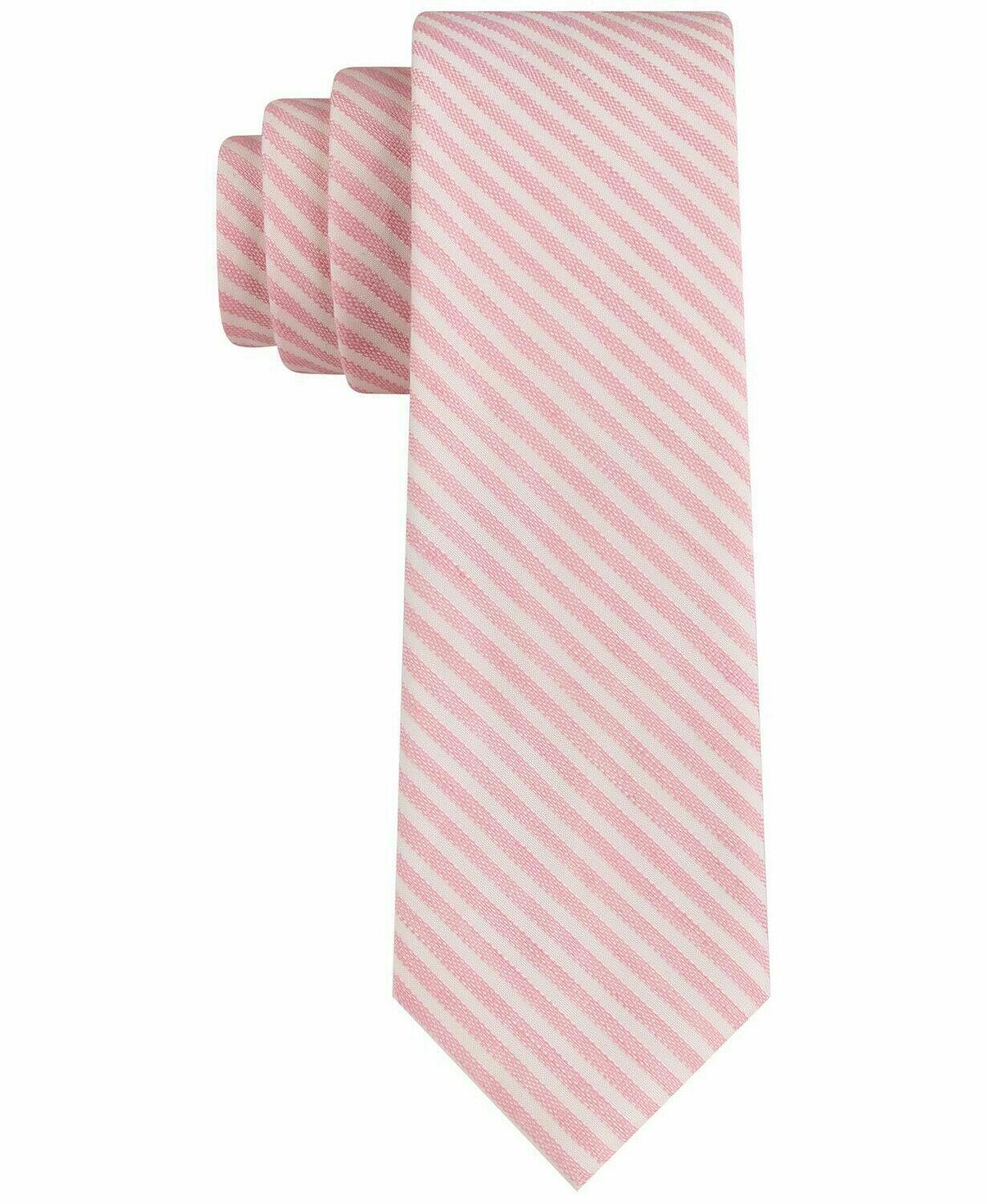 Color: Pinks Size: One Size Pattern: Striped Type: Tie Width: Skinny (Material: Polyester