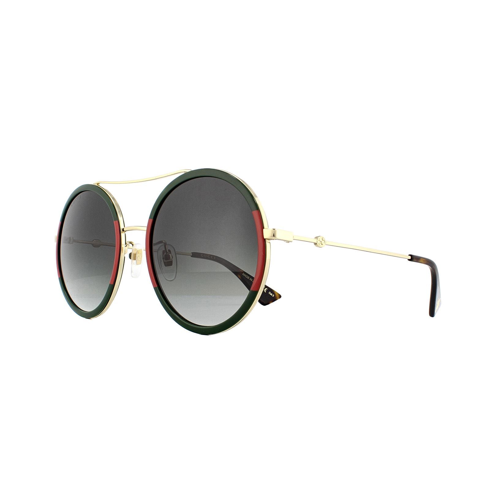 Gucci Sunglasses Gg0061s 003 Gold Green And Red Green Gradient 0885